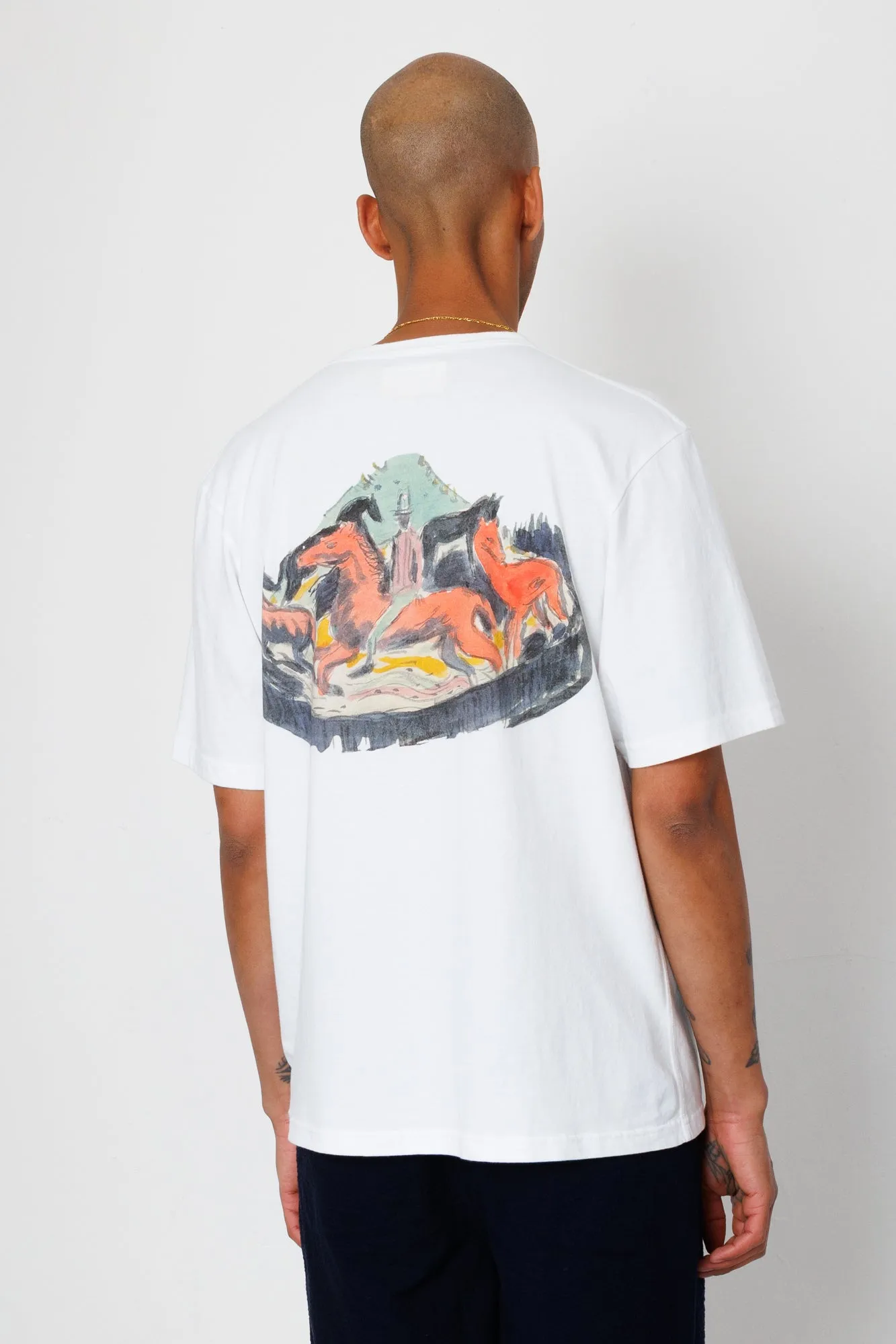 Relaxed T-Shirt - White Carousel | Folk x Goss Brothers sold by Folk product image thumbnail 2