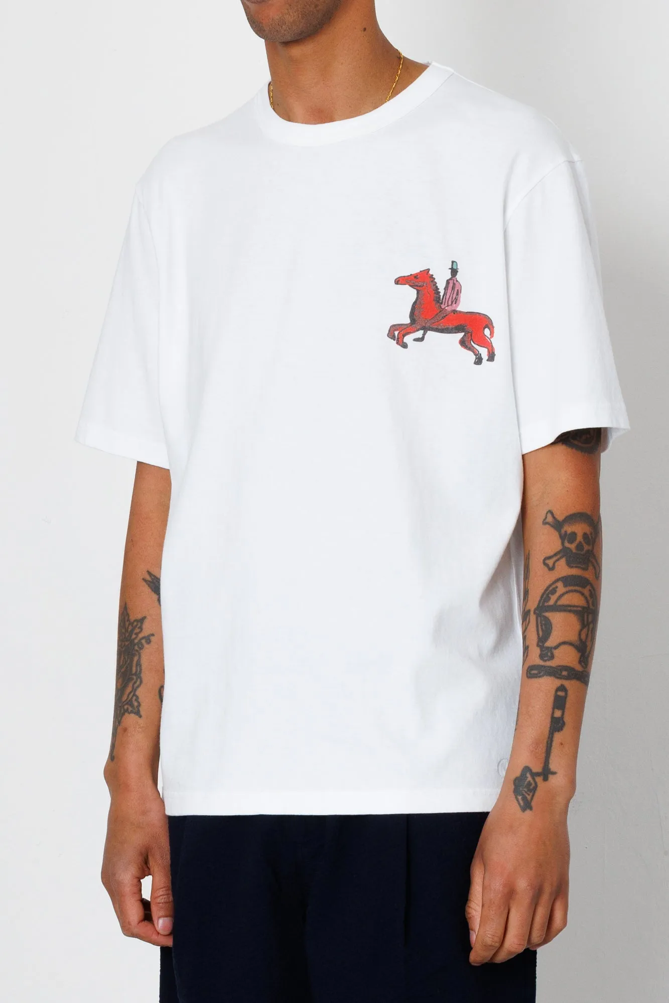 Relaxed T-Shirt - White Carousel | Folk x Goss Brothers sold by Folk product image thumbnail 3