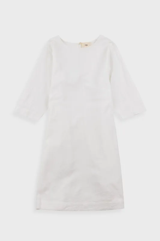 Joana Day Dress - White Crinkle made by Folk