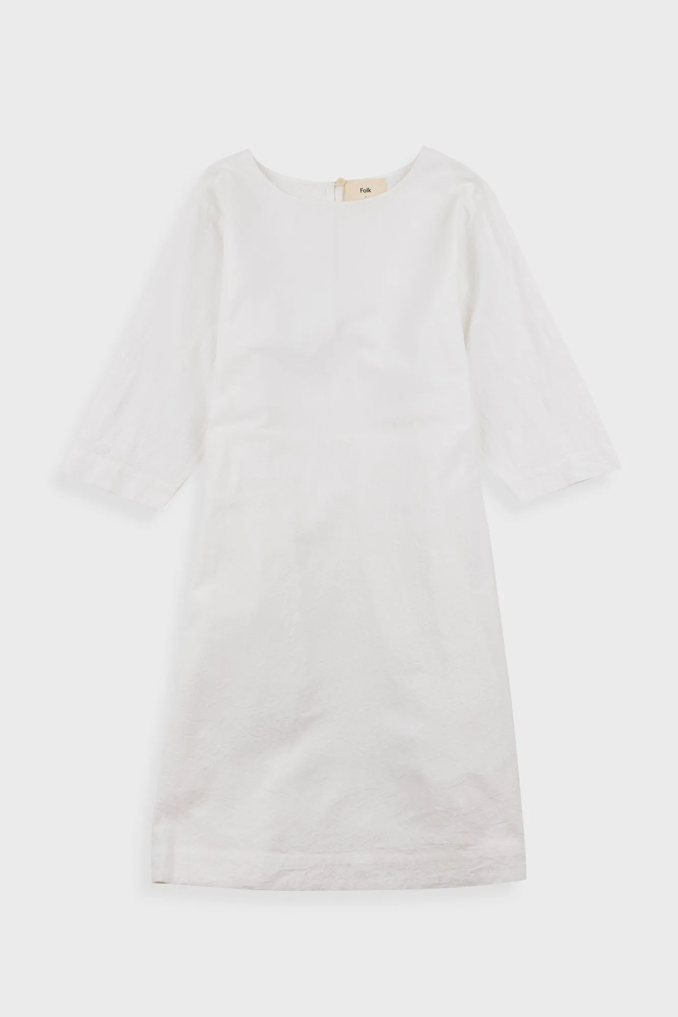 Joana Day Dress - White Crinkle sold by Folk