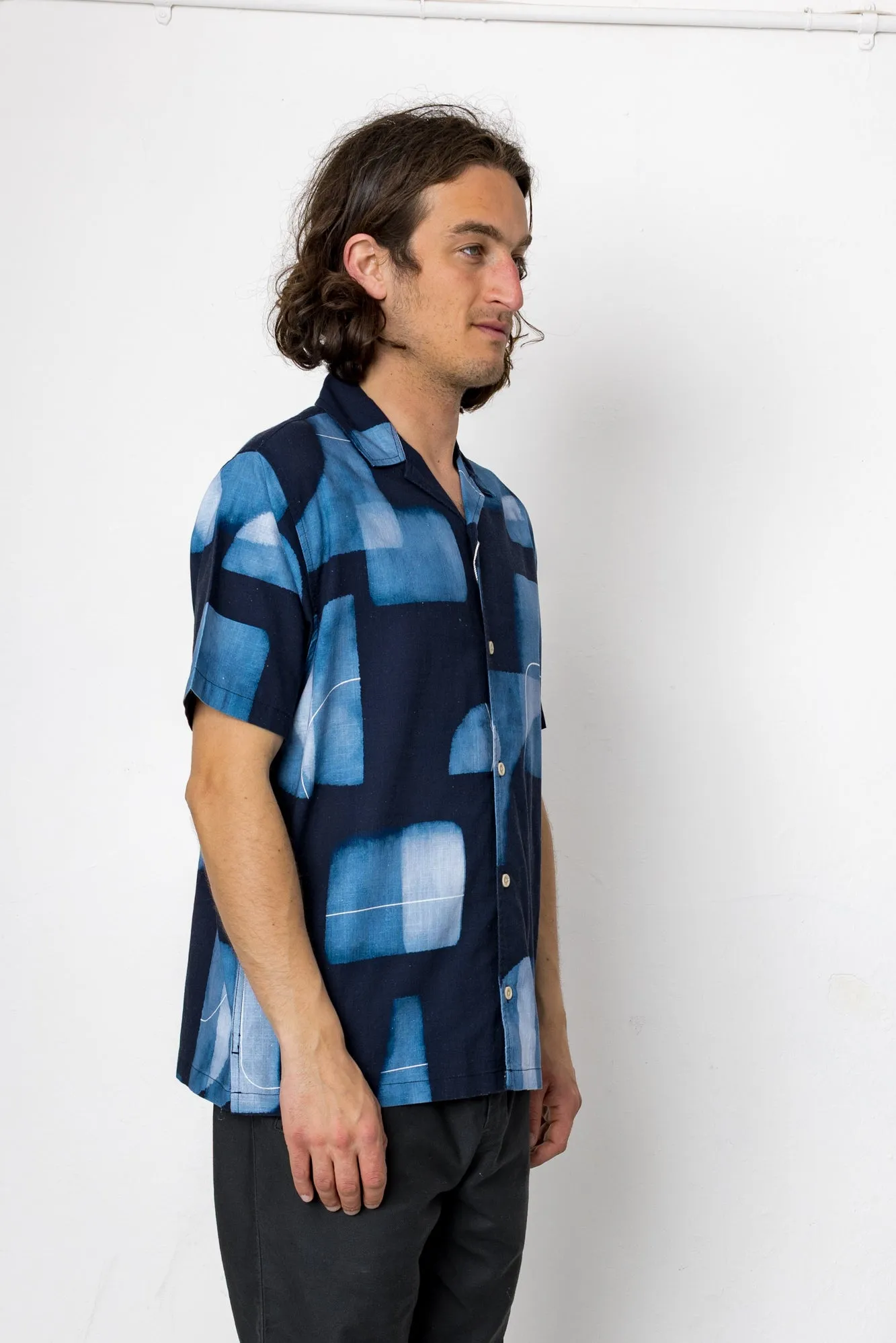 Ritchie Shirt - Indigo Print sold by Folk product image thumbnail 2