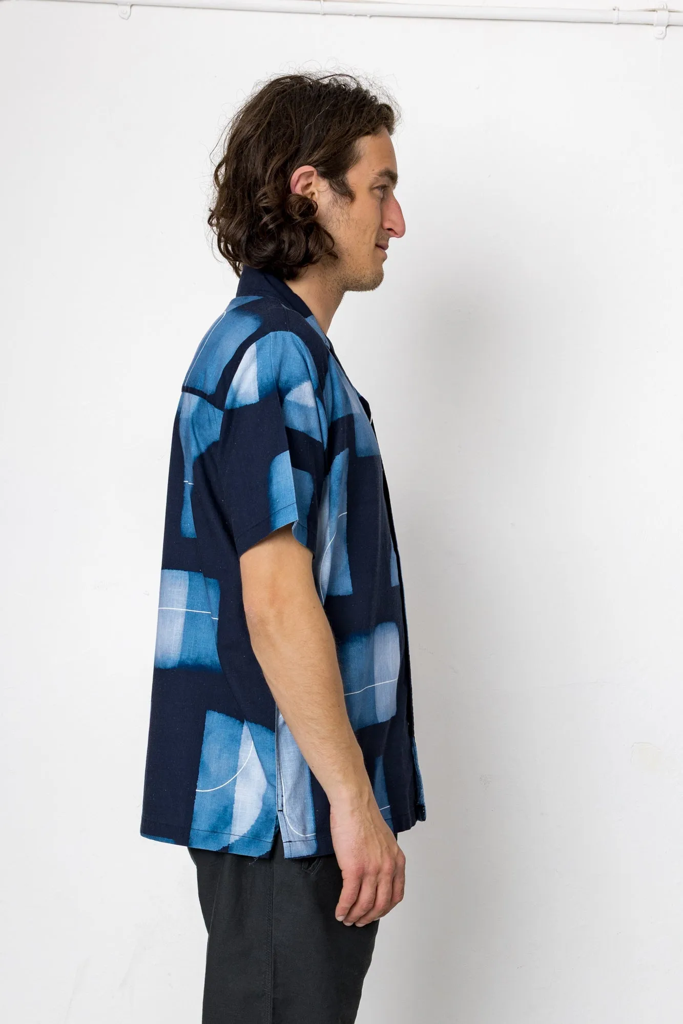 Ritchie Shirt - Indigo Print sold by Folk product image thumbnail 3