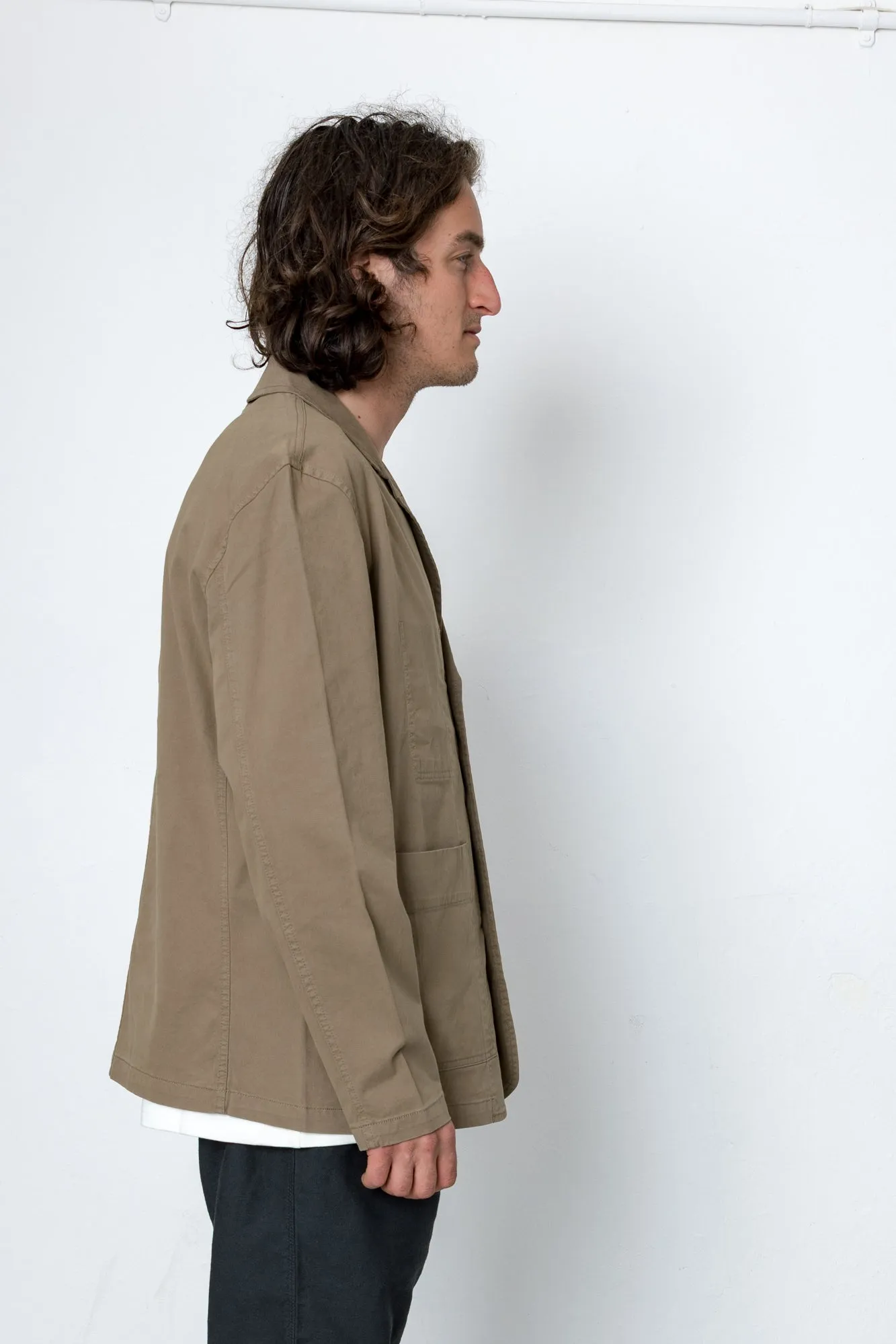 Capri Cotton Blazer - Khaki sold by Folk product image thumbnail 3