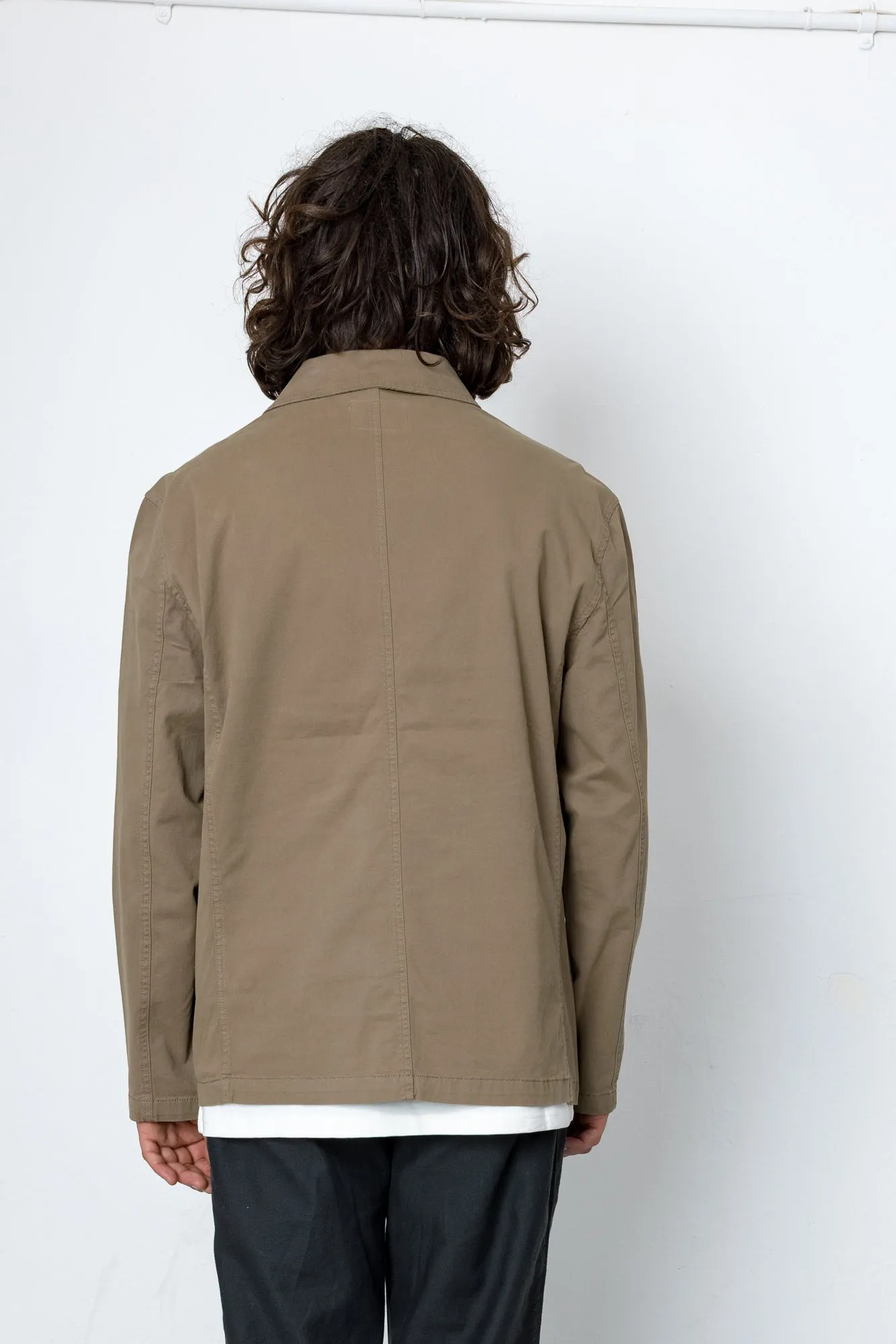 Capri Cotton Blazer - Khaki sold by Folk product image thumbnail 4
