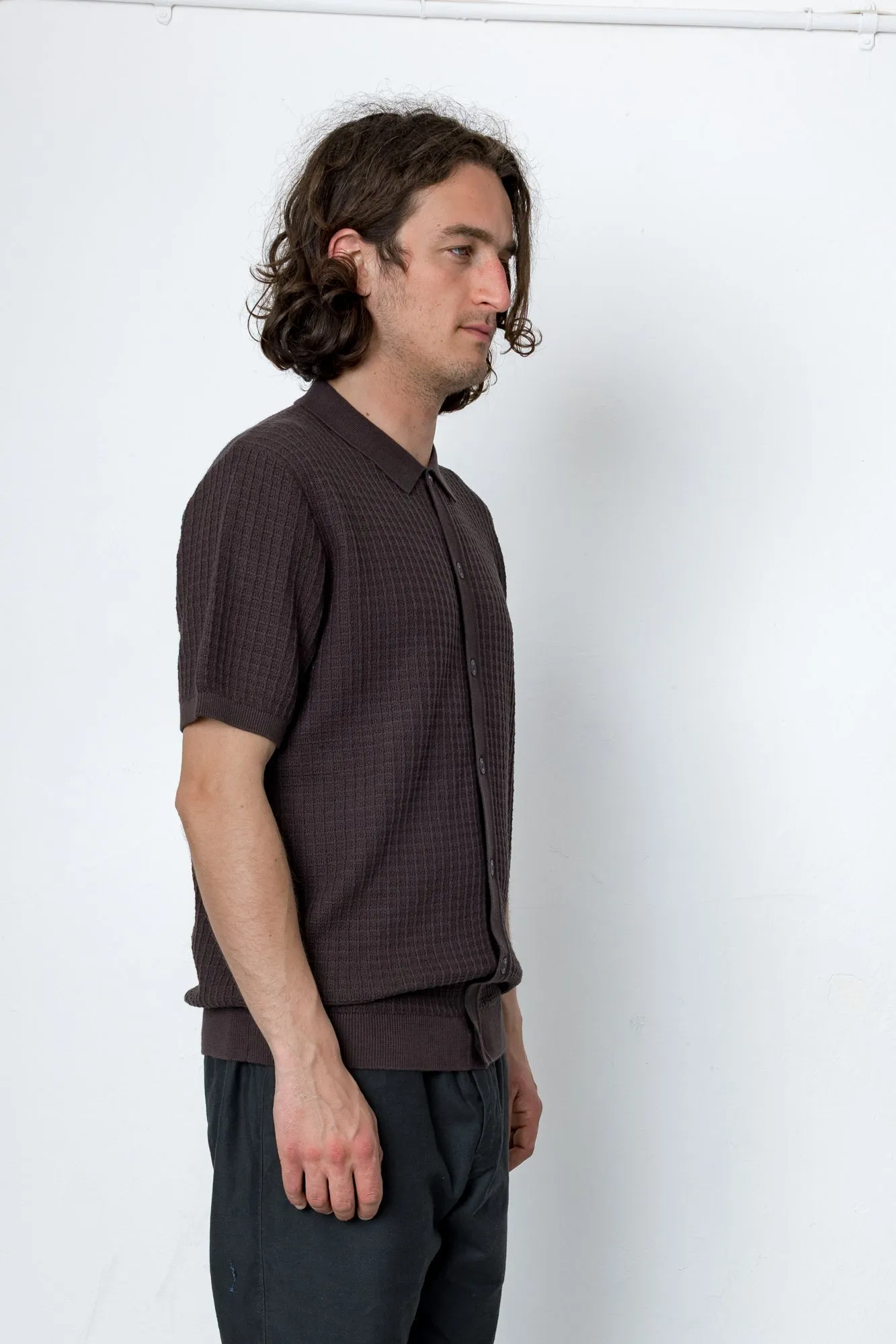 Beech Short Sleeve Button Through - Chocolate sold by Folk product image thumbnail 2