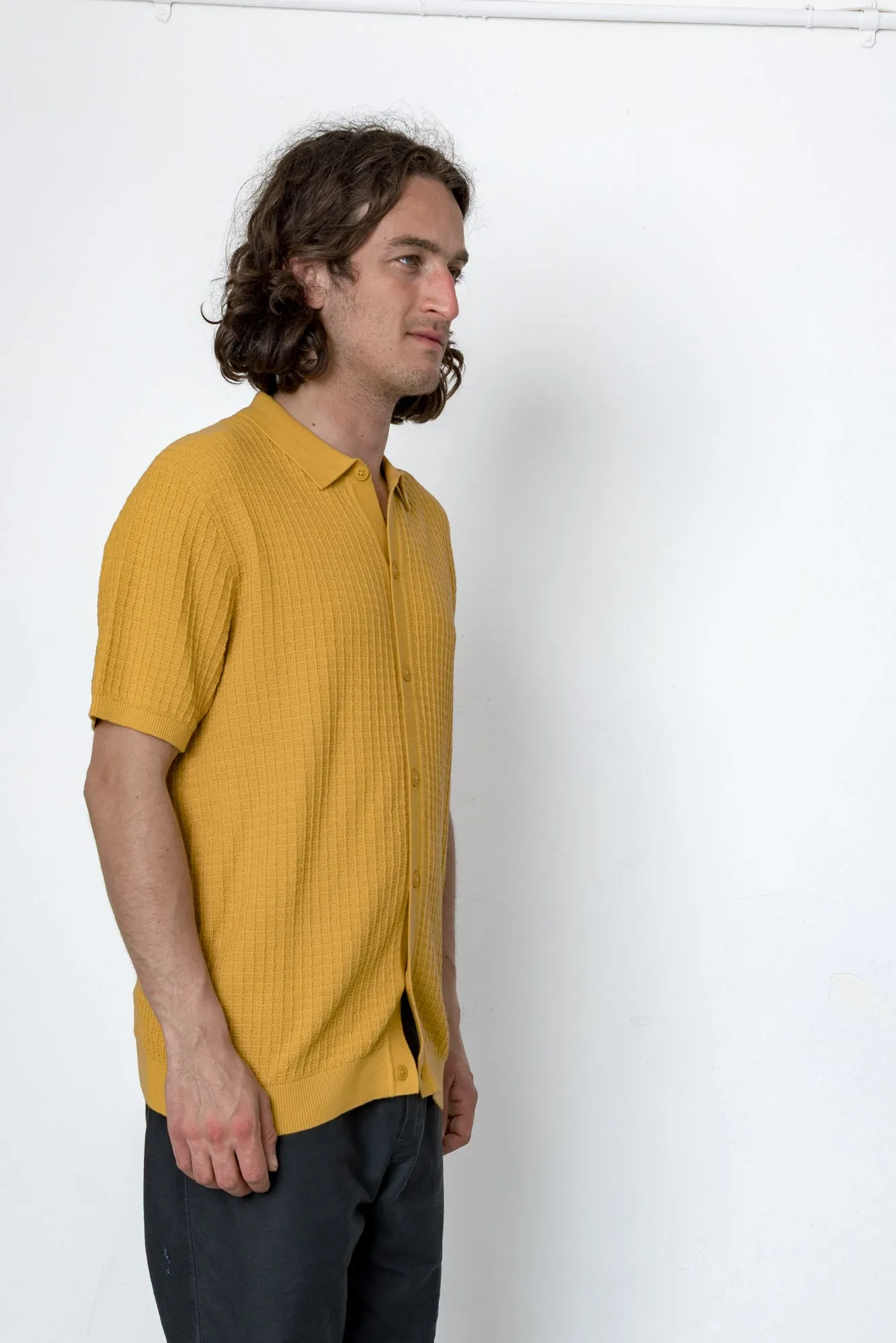 Beech Short Sleeve Button Through - Mustard sold by Folk product image thumbnail 2