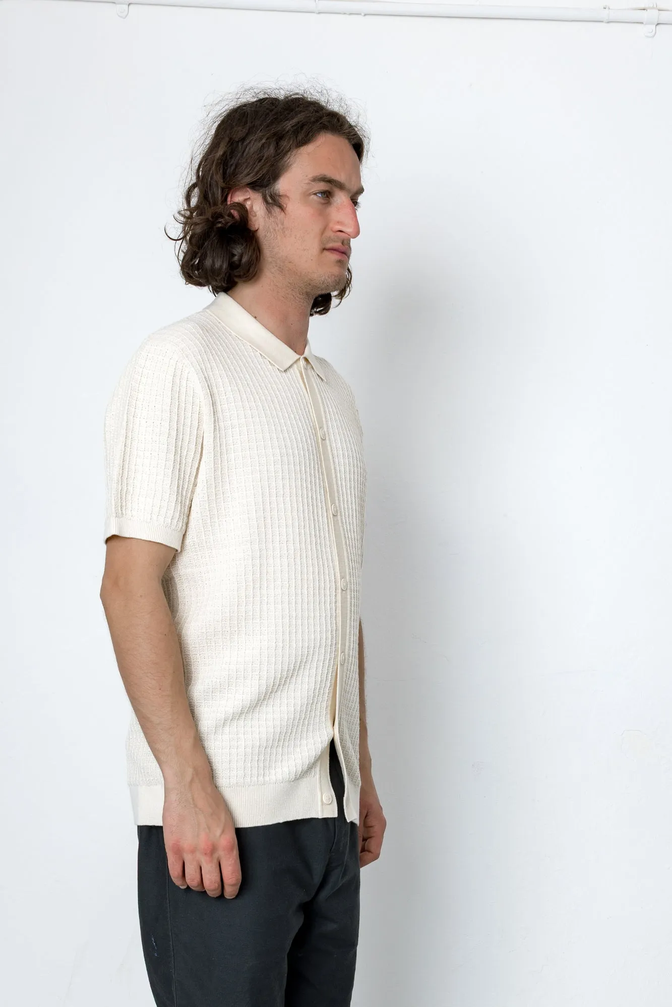 Beech Short Sleeve Button Through - Cream sold by Folk product image thumbnail 2