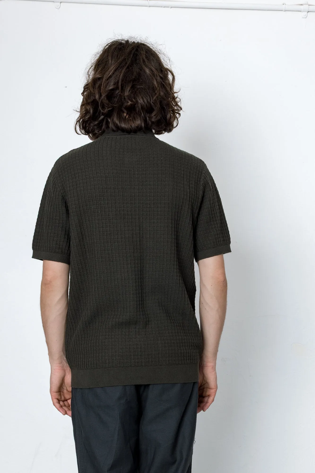 Beech Short Sleeve Button Through - Olive Green sold by Folk product image thumbnail 4