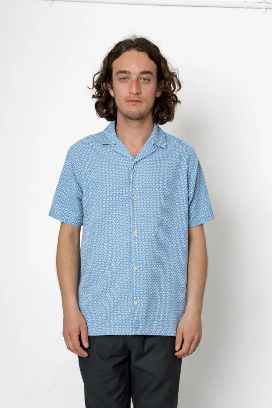 Harwood Short Sleeve Shirt - Pale Blue made by Folk