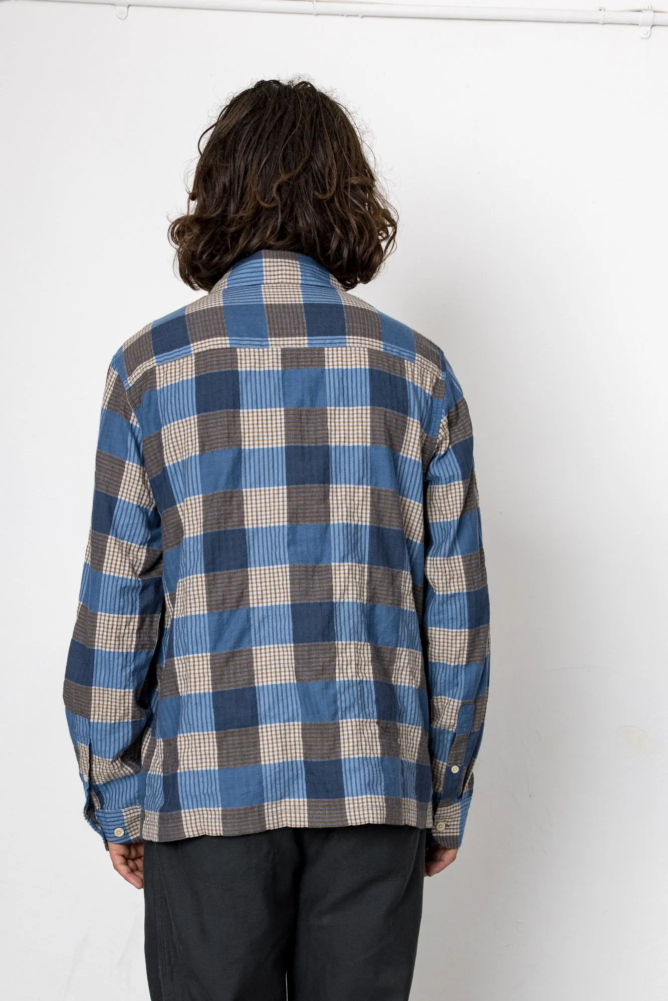 Moore Long Sleeve Shirt - Blue sold by Folk product image thumbnail 4