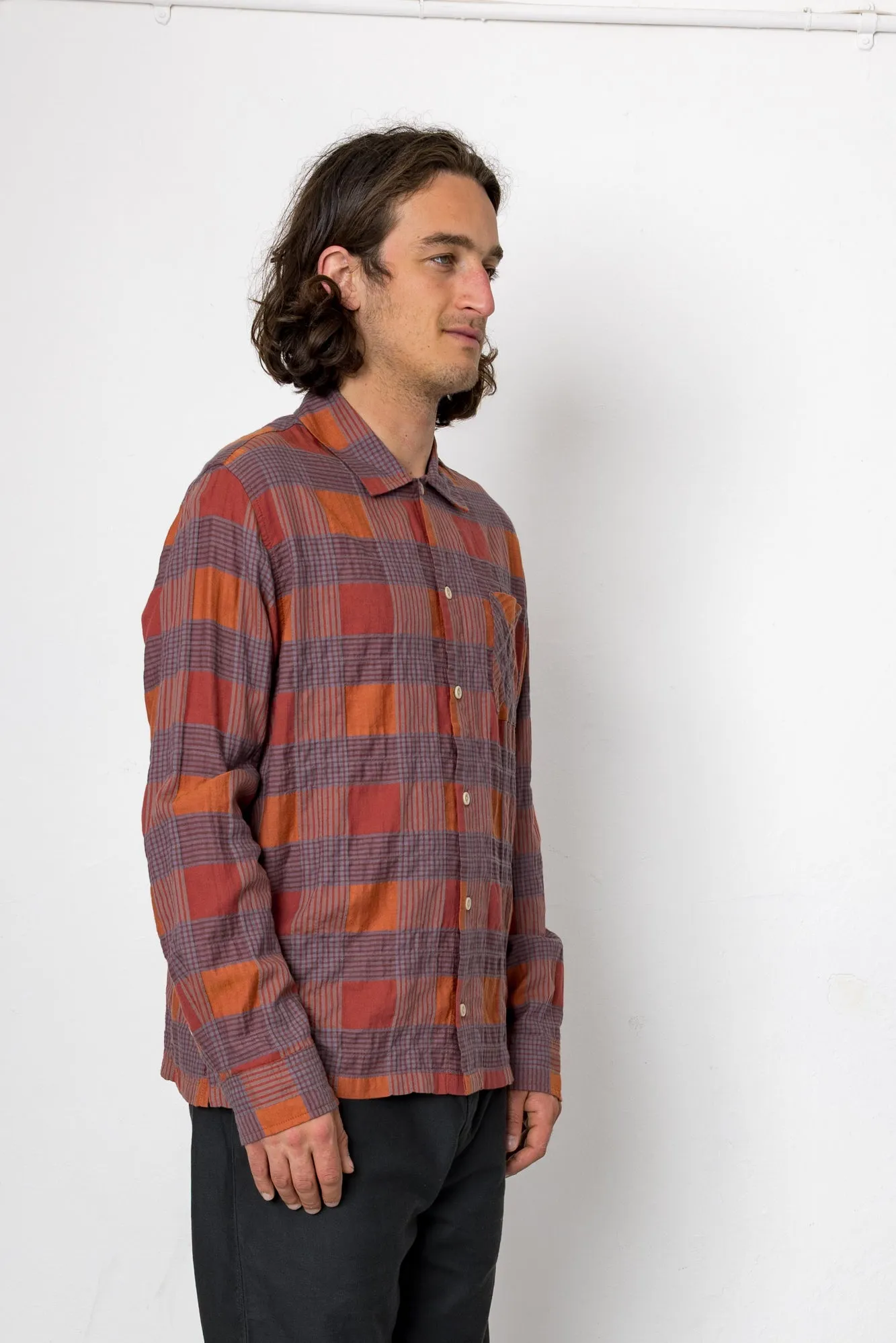 Moore Long Sleeve Shirt - Orange sold by Folk product image thumbnail 2