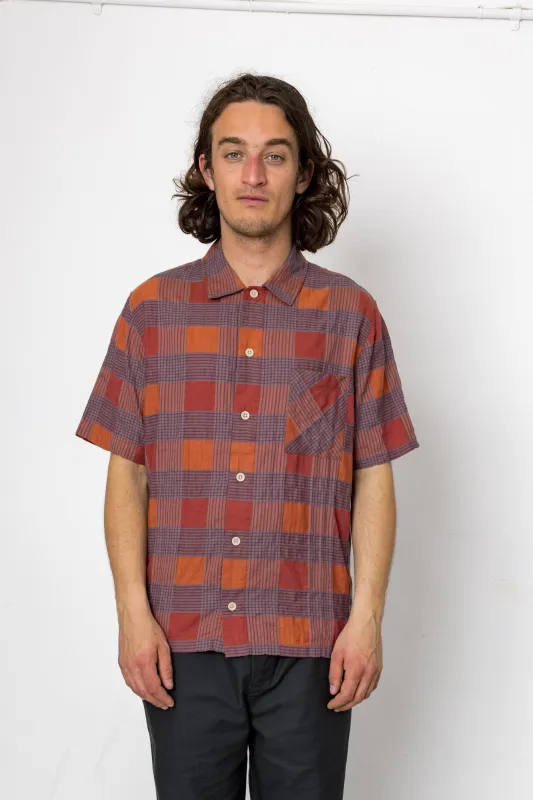Moore Short Sleeve Shirt - Orange made by Folk