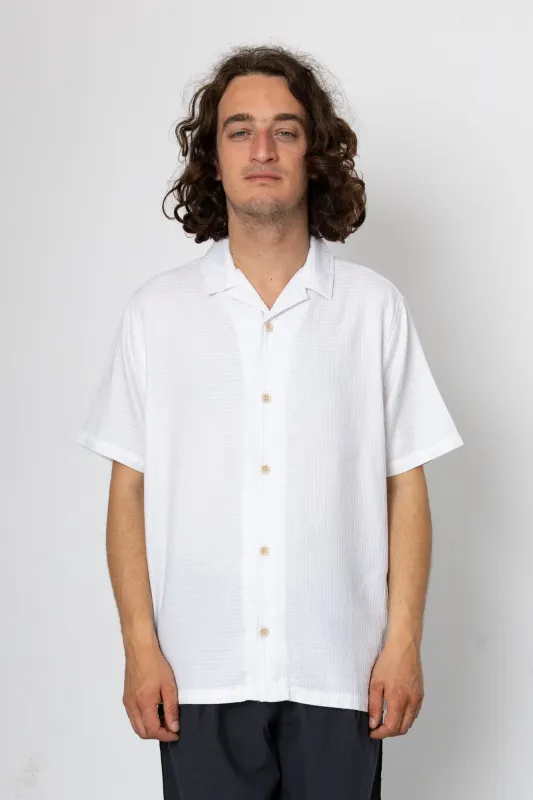 Wilkes Shirt - Optic White made by Folk