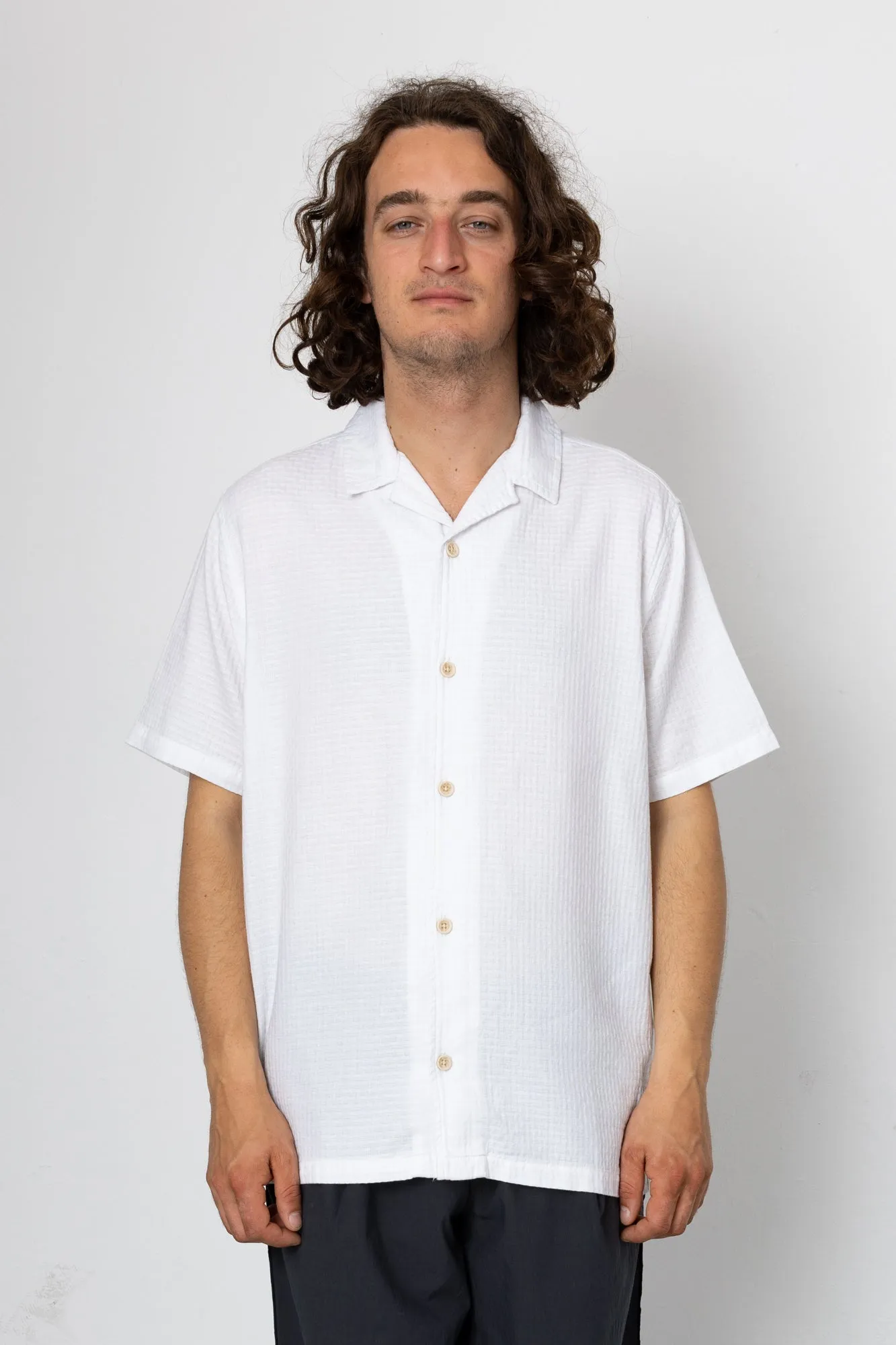 Wilkes Shirt - Optic White sold by Folk