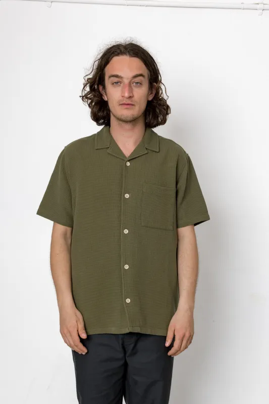 Elridge Shirt - Dark Khaki made by Folk