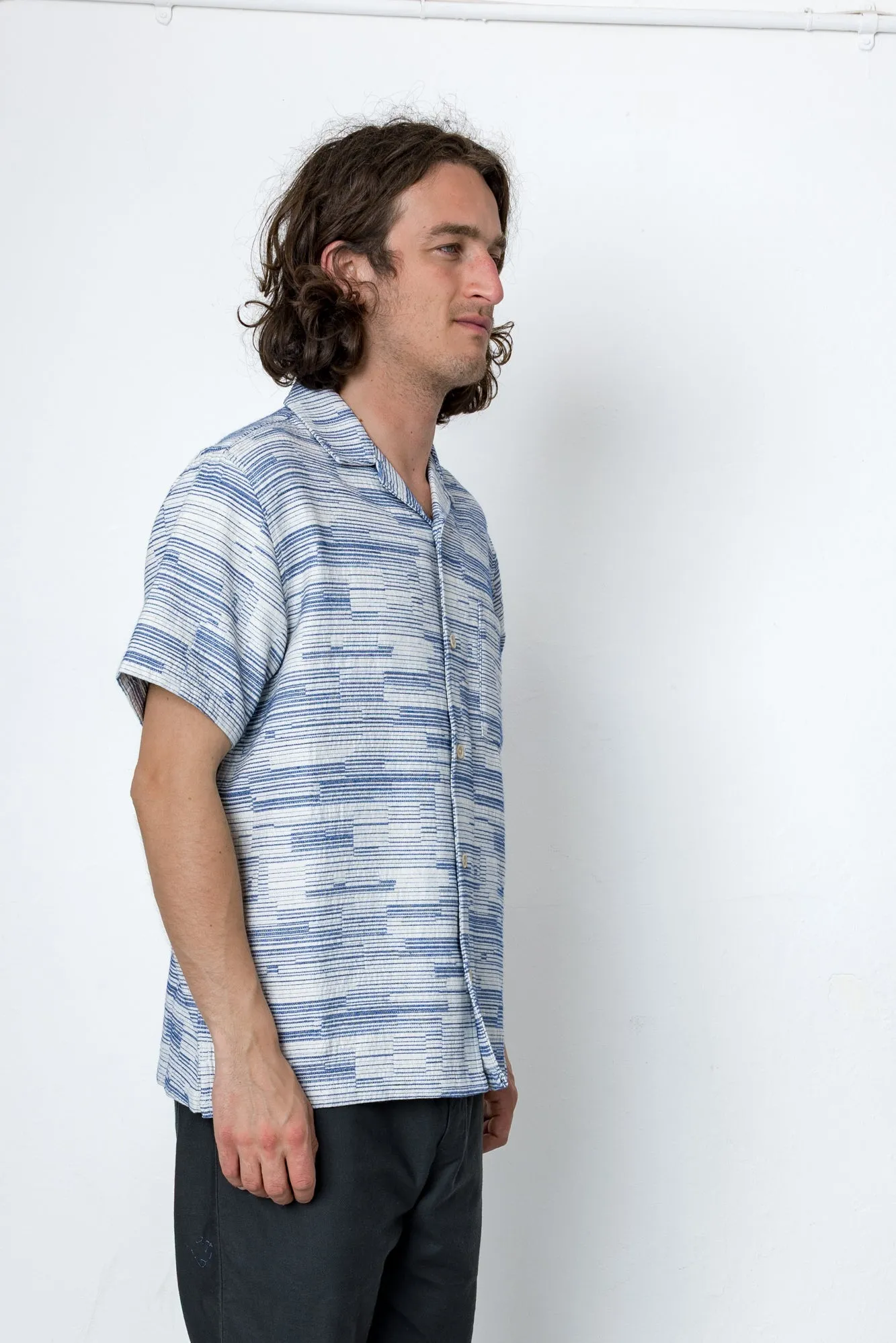 Forth Shirt - Ecru / Blue sold by Folk product image thumbnail 2