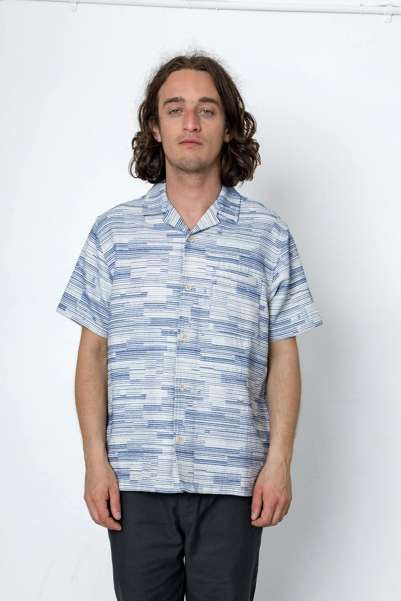 Forth Shirt - Ecru / Blue sold by Folk