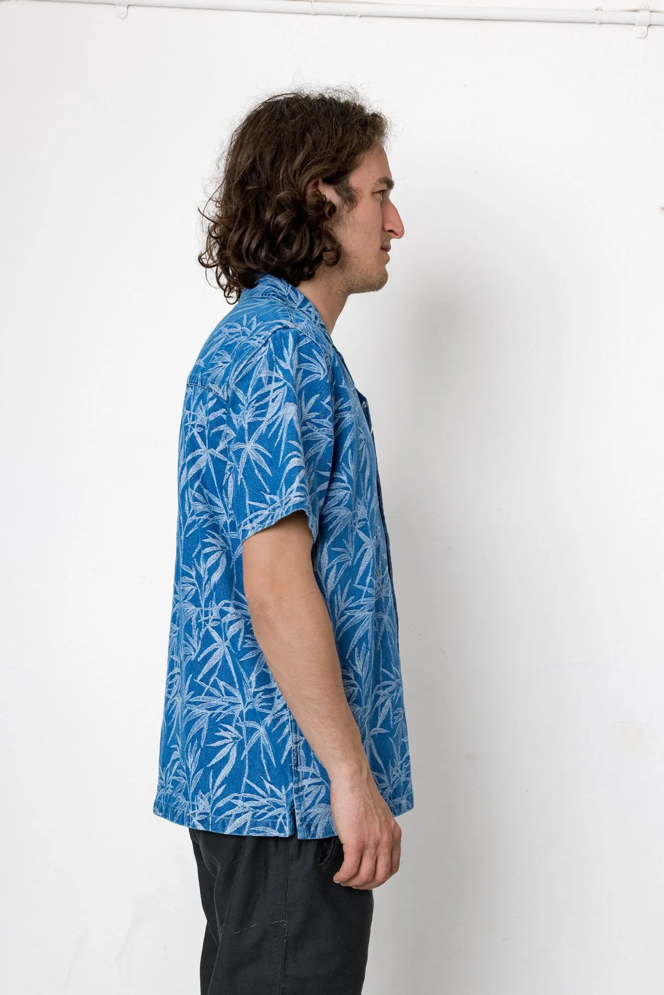 Tropicana Shirt - Denim Tropical Embroidery sold by Folk product image thumbnail 3