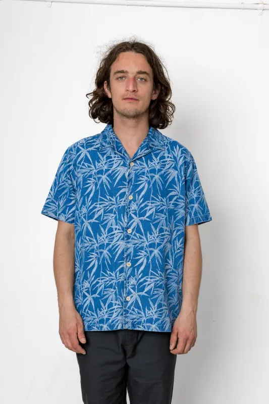 Tropicana Shirt - Denim Tropical Embroidery made by Folk
