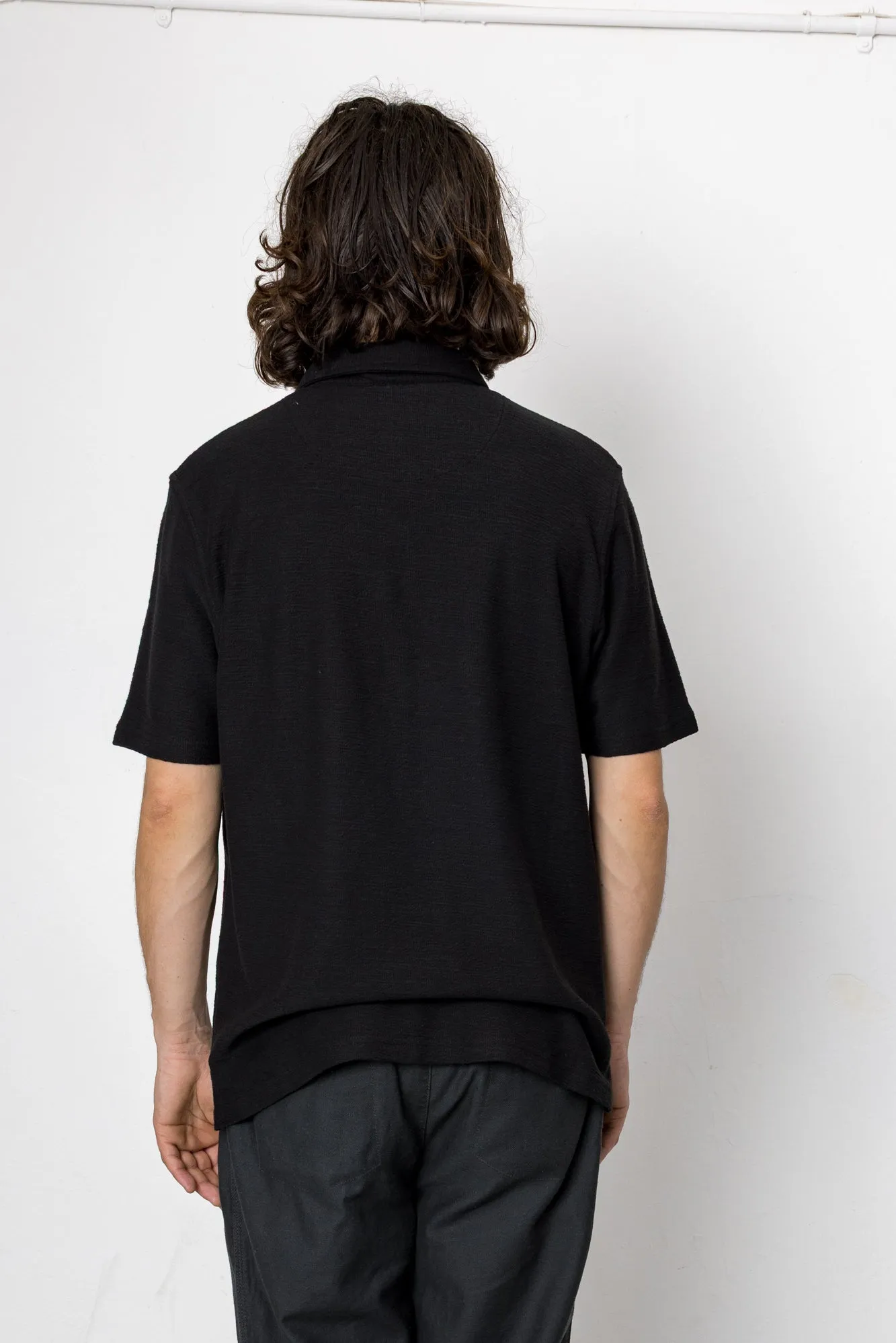 Ray Slub Polo - Washed Black sold by Folk product image thumbnail 4