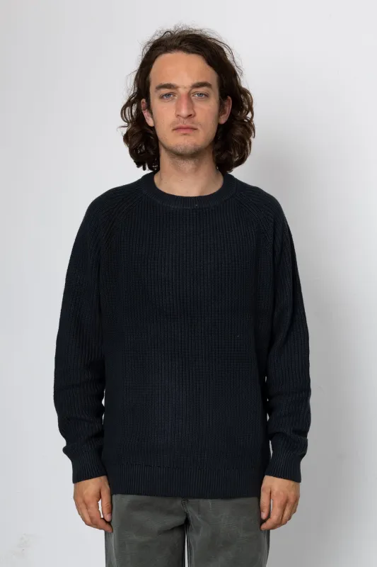 Hayley Raglan Crew - Washed Black made by Folk