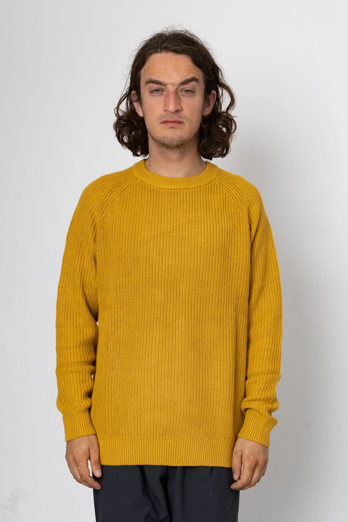 Hayley Raglan Crew - Mustard sold by Folk