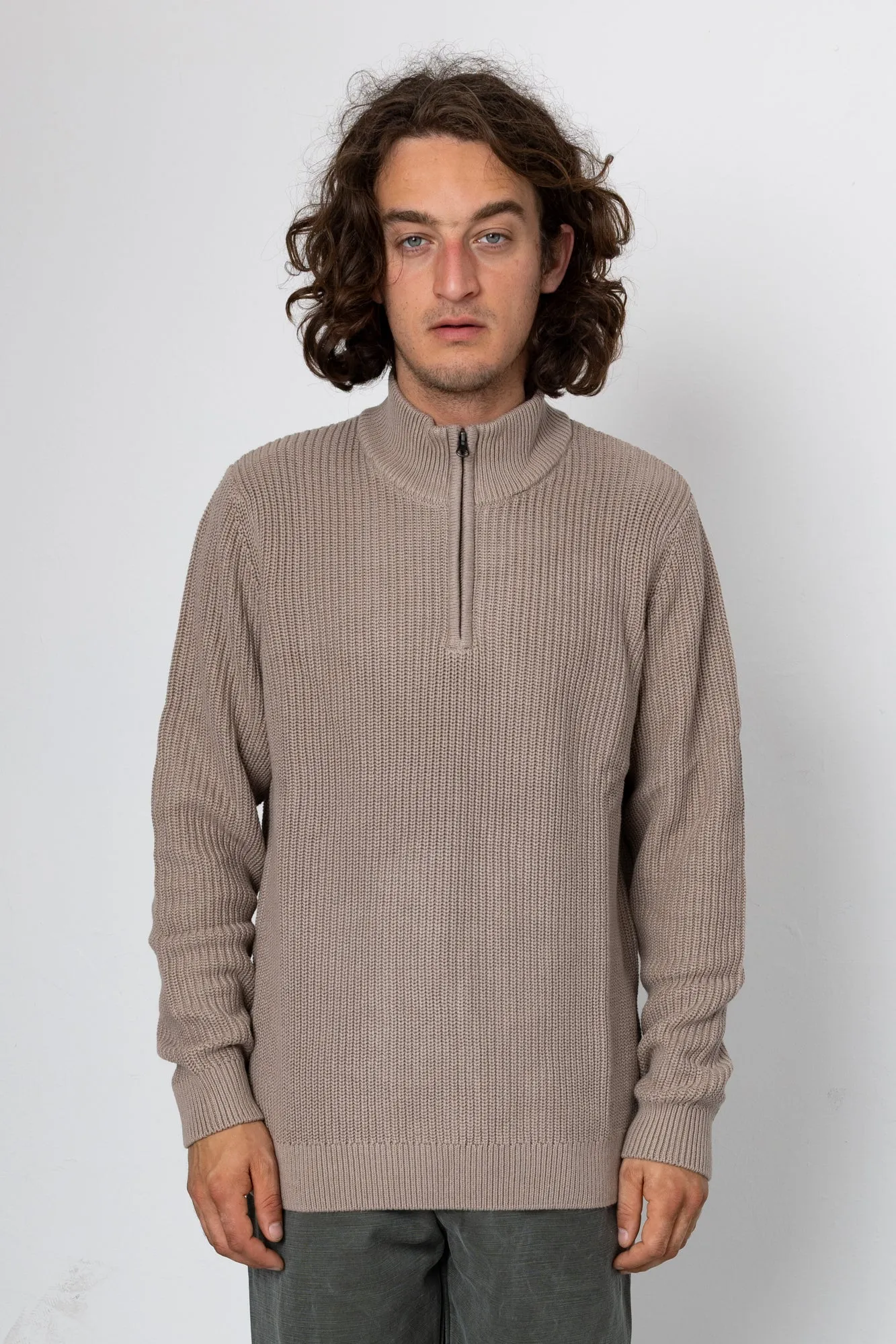 Hayley Q-Zip - Taupe sold by Folk