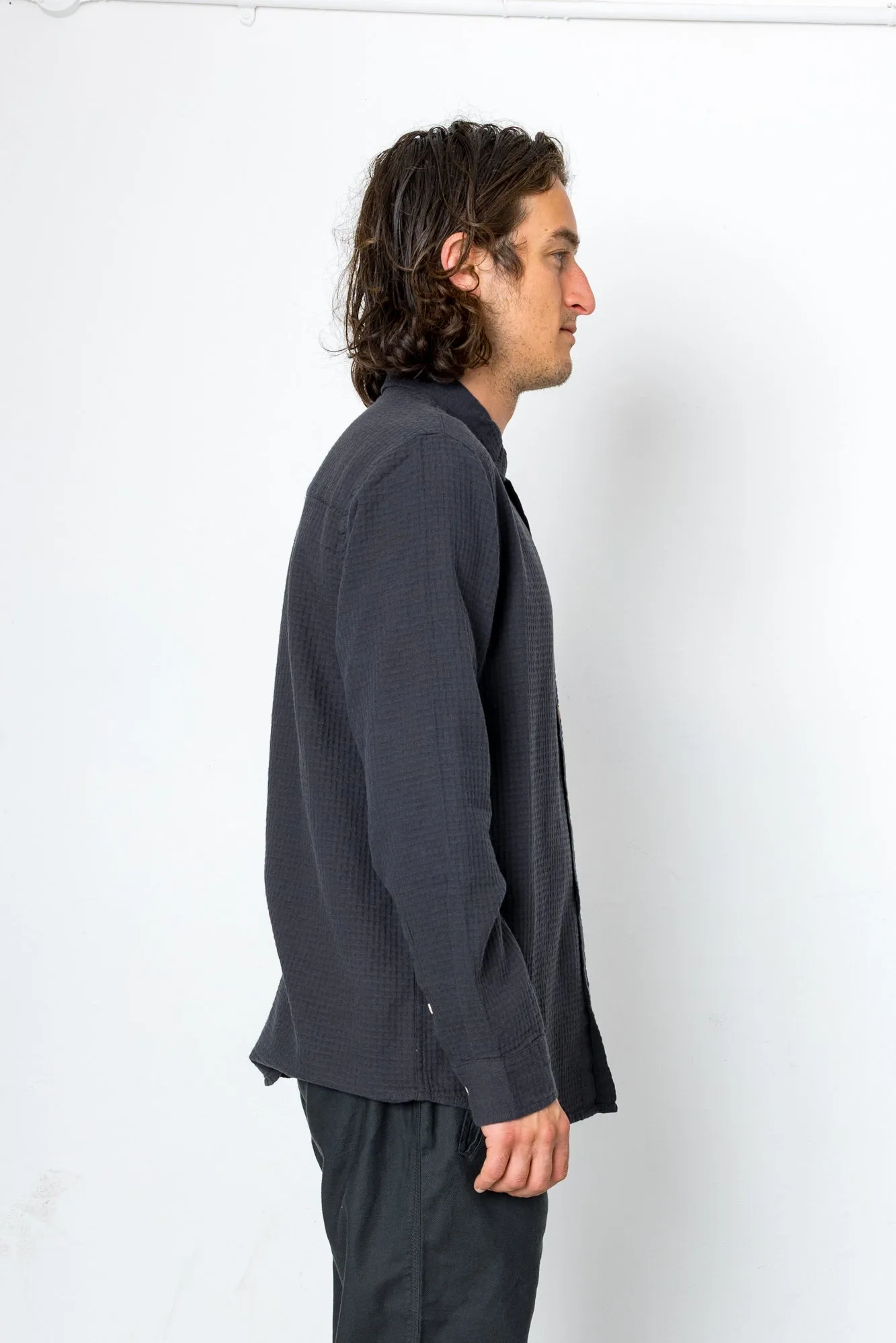 Wilkes Long Sleeve Shirt - Dark Navy sold by Folk product image thumbnail 3