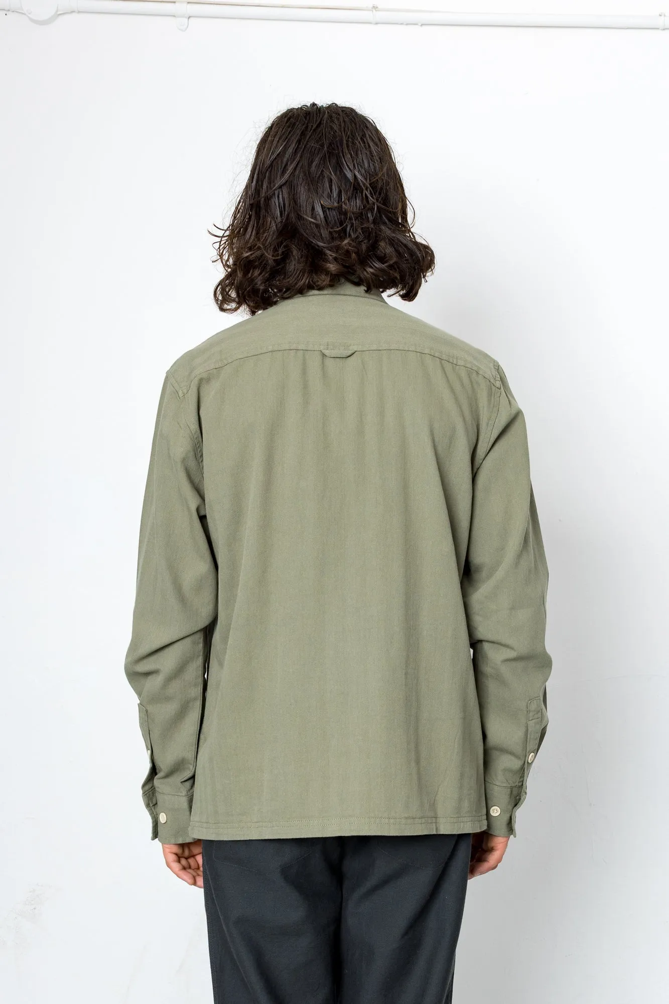 Hansen Overshirt - Khaki sold by Folk product image thumbnail 4
