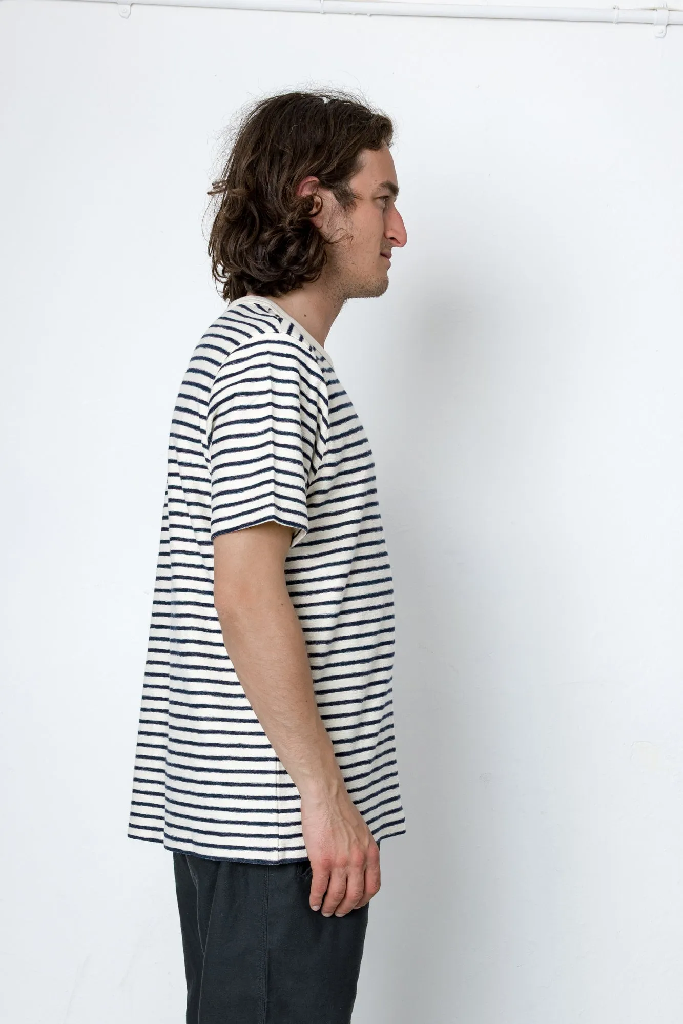 Cornell T-Shirt - Ecru / Navy sold by Folk product image thumbnail 3