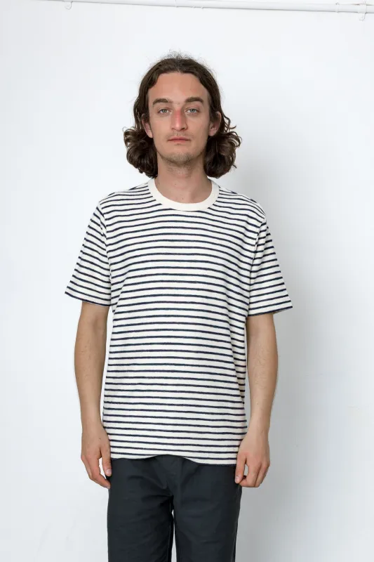 Cornell T-Shirt - Ecru / Navy made by Folk
