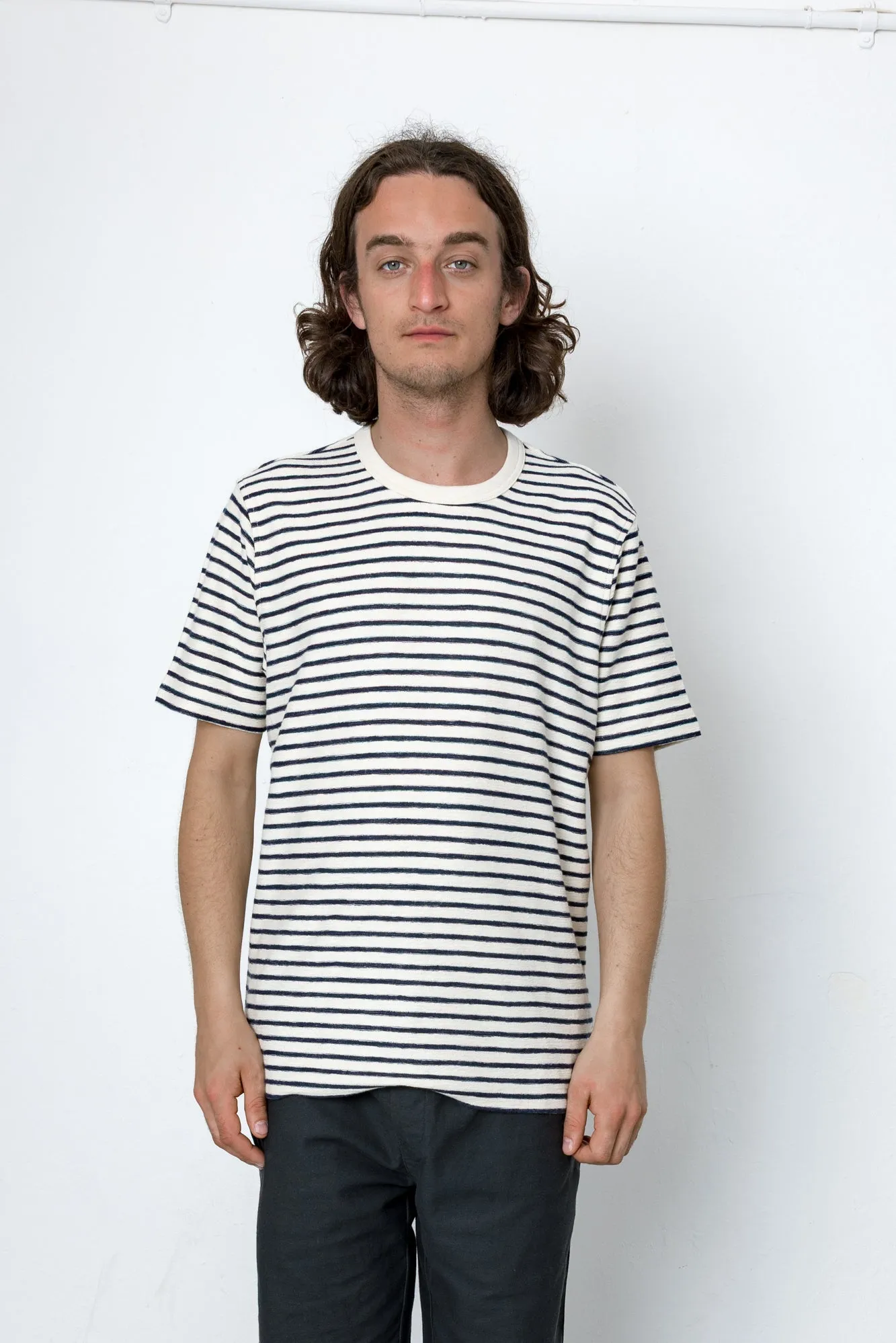 Cornell T-Shirt - Ecru / Navy sold by Folk