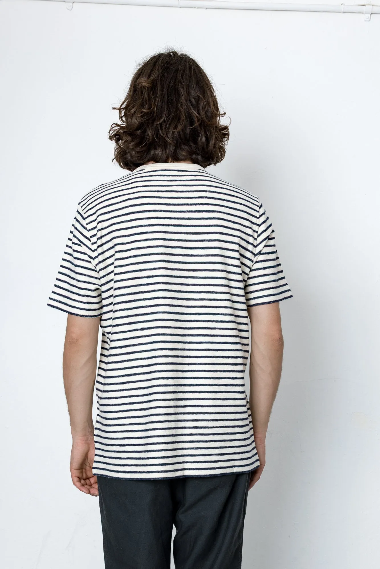 Cornell T-Shirt - Ecru / Navy sold by Folk product image thumbnail 4