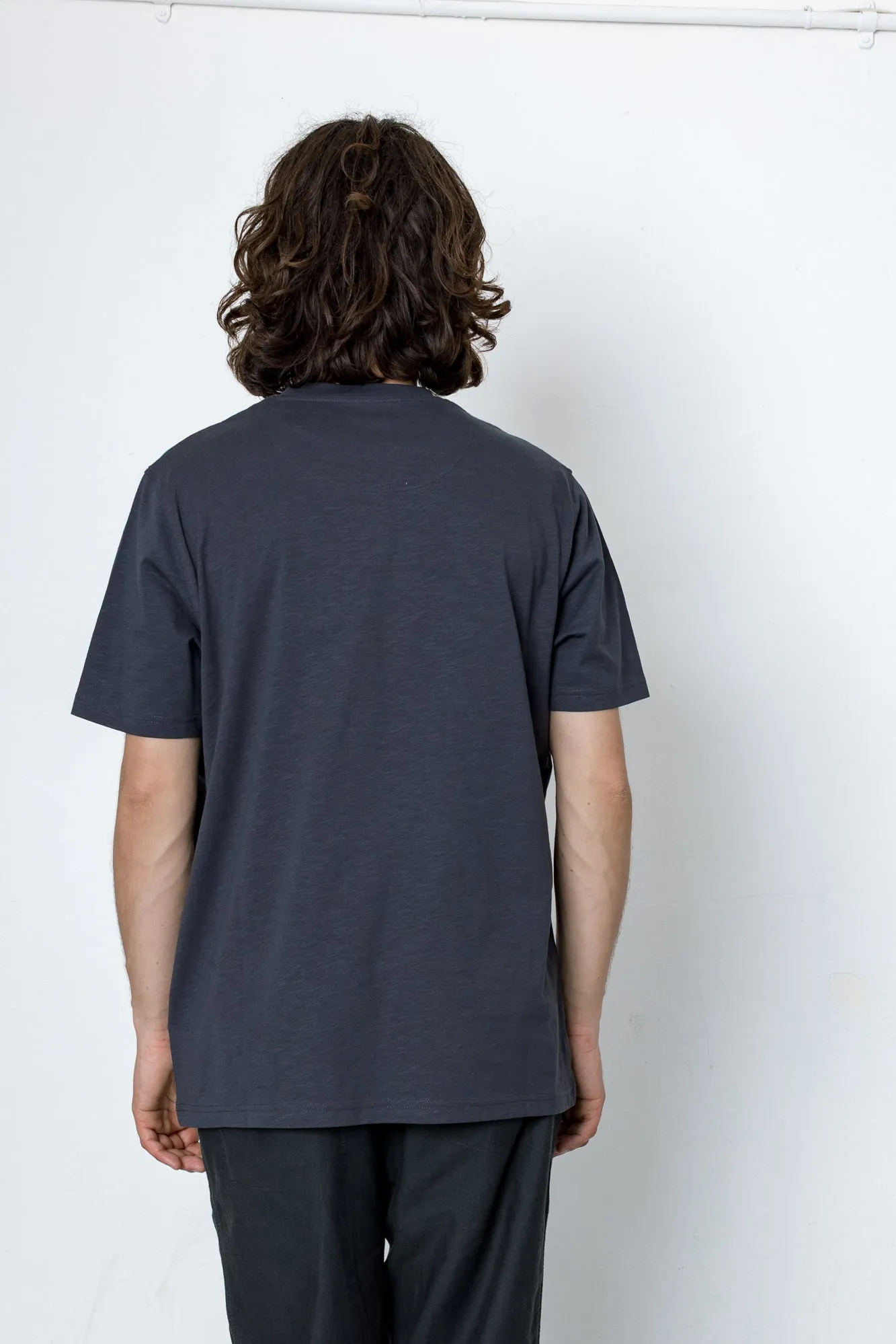Fraser Embroidery T-Shirt - Washed Black sold by Folk product image thumbnail 4