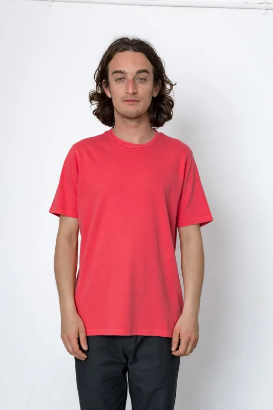 Jacquard Neck T-Shirt - Berry made by Folk