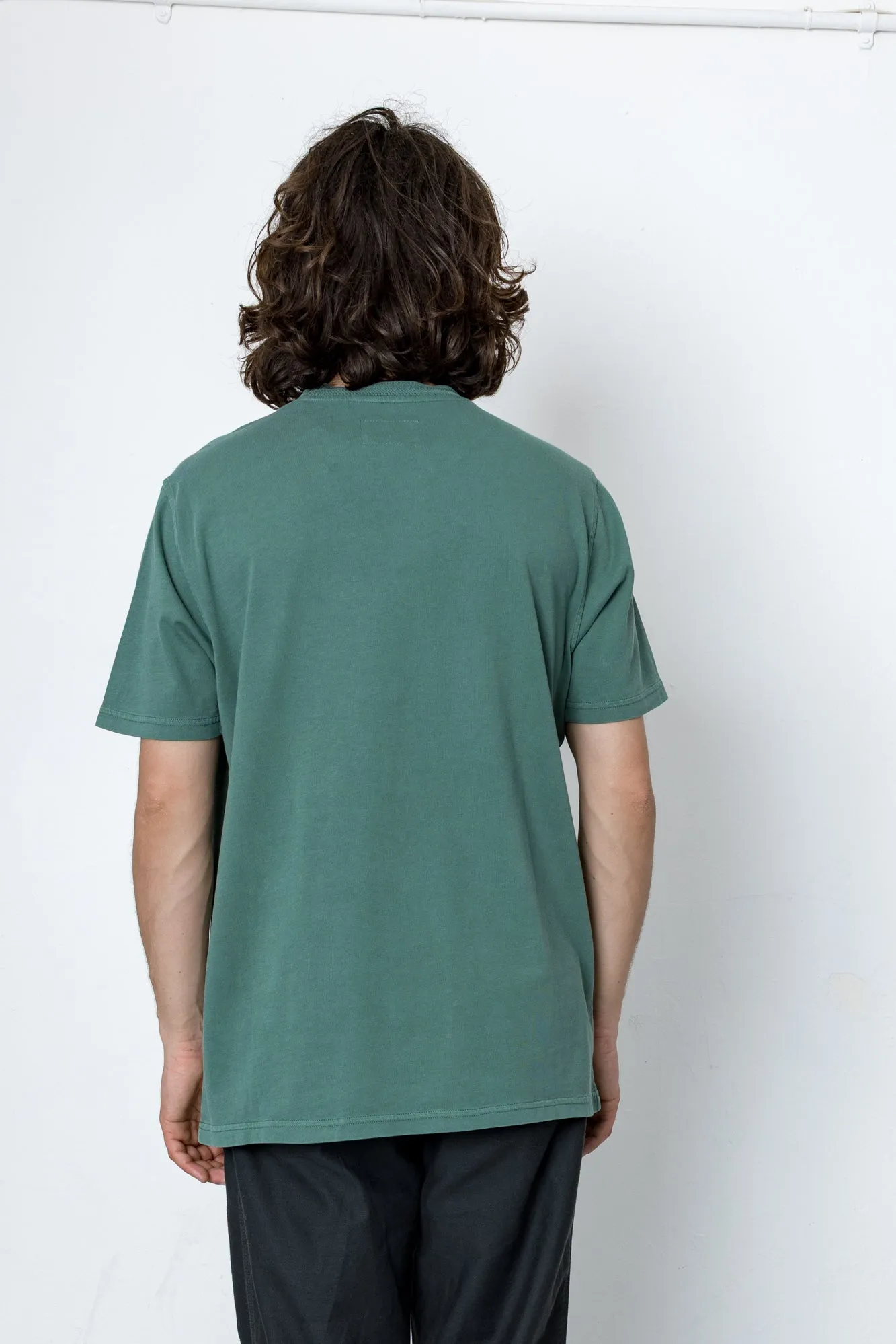 Jacquard Neck T-Shirt - Peacock sold by Folk product image thumbnail 4