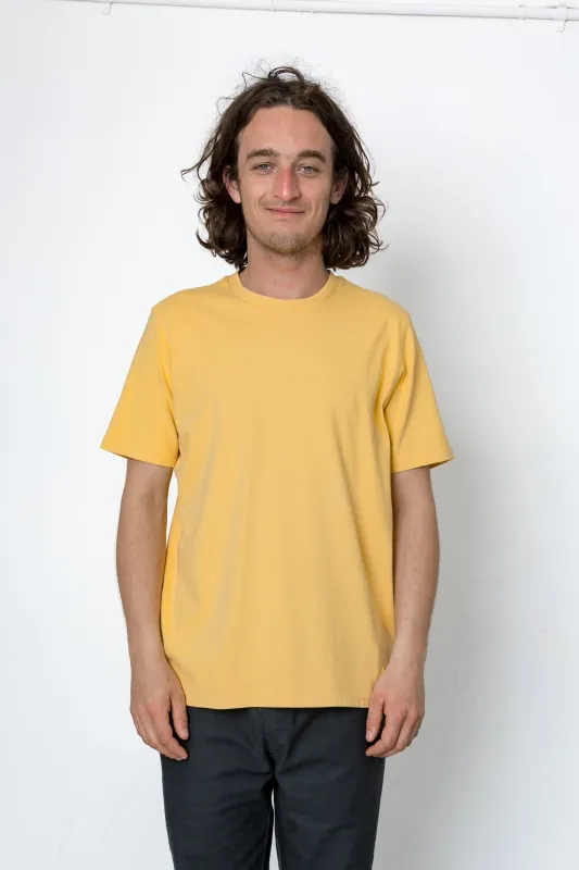 Jacquard Neck T-Shirt - Ochre made by Folk