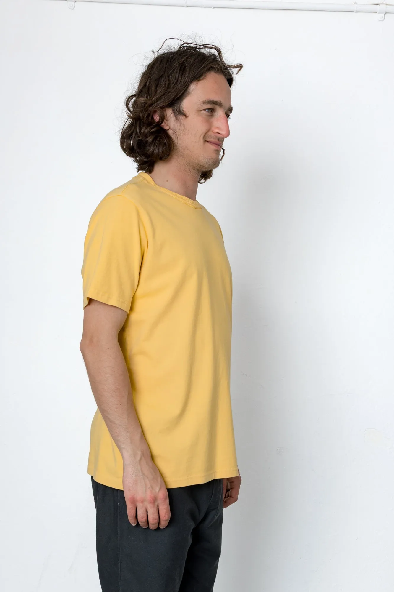 Jacquard Neck T-Shirt - Ochre sold by Folk product image thumbnail 2