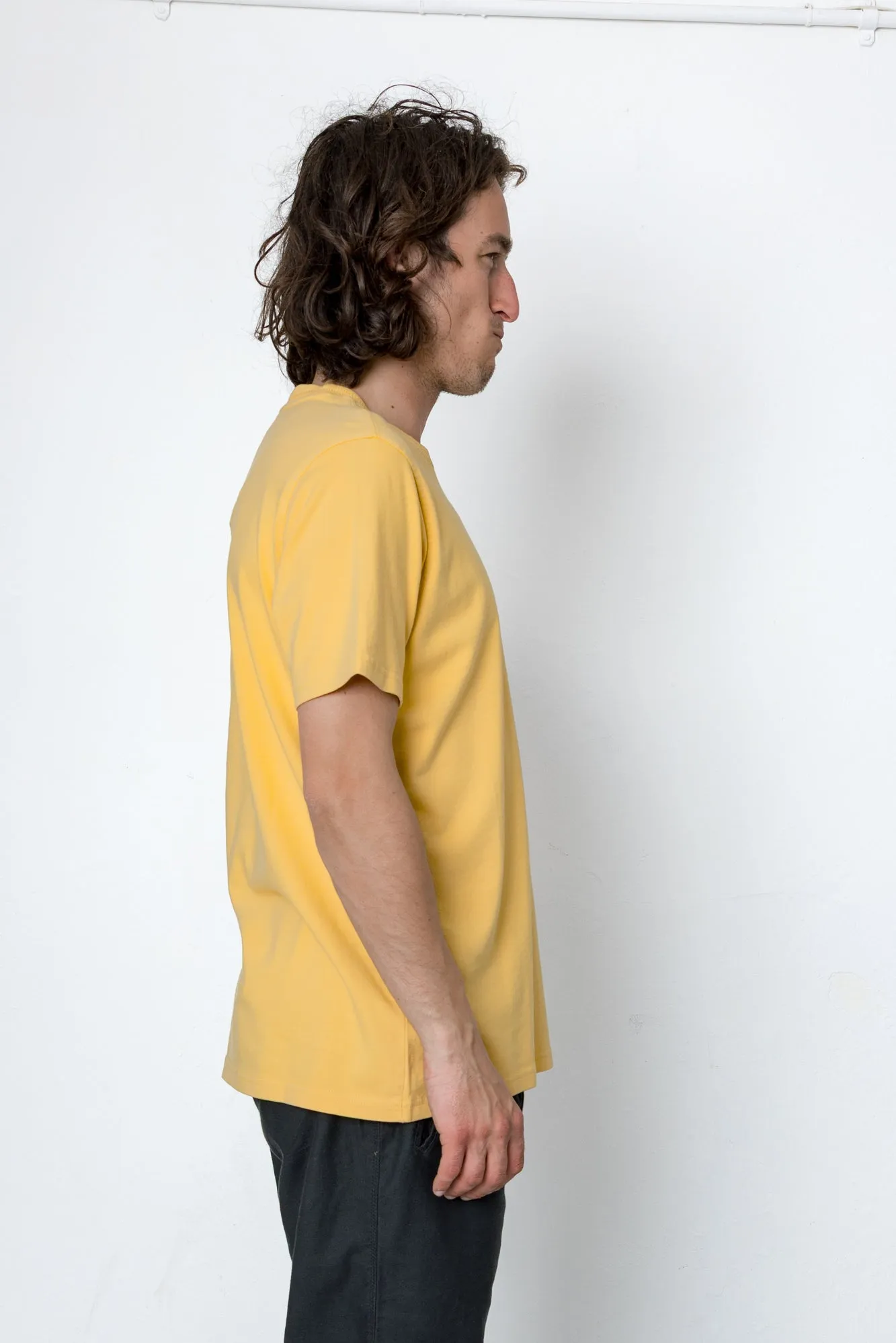 Jacquard Neck T-Shirt - Ochre sold by Folk product image thumbnail 3