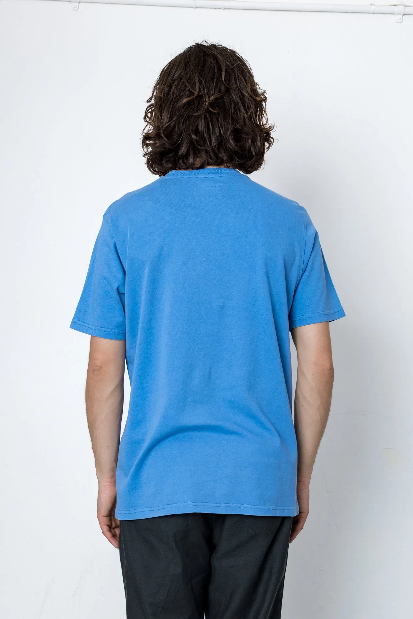 Jacquard Neck T-Shirt - Washed Blue sold by Folk product image thumbnail 4