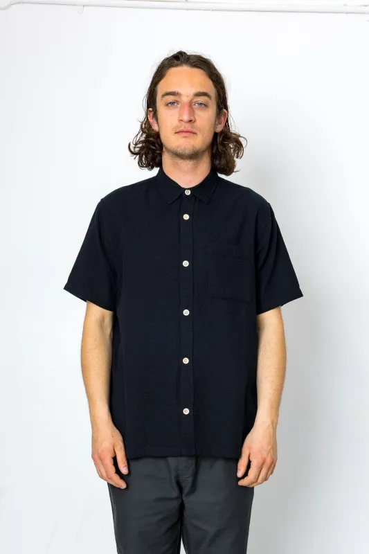 Wilkes Pocket Shirt - Black made by Folk