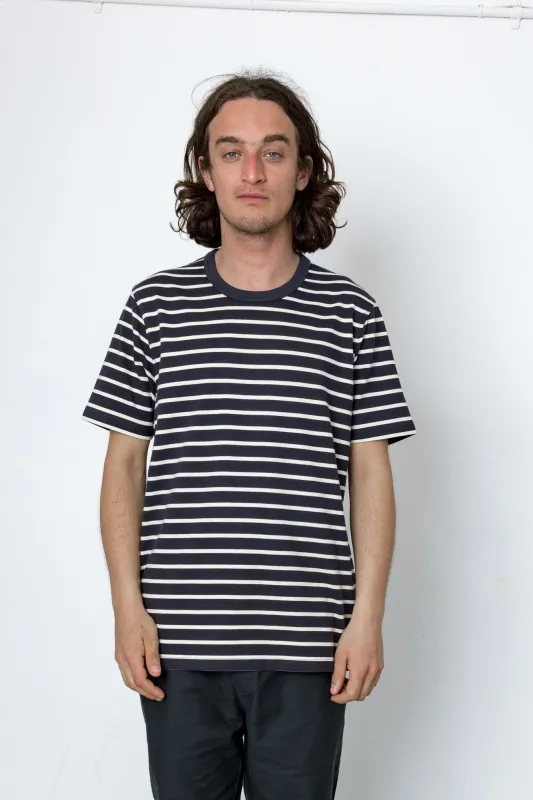 Brett T-Shirt - Washed Black / Ecru made by Folk