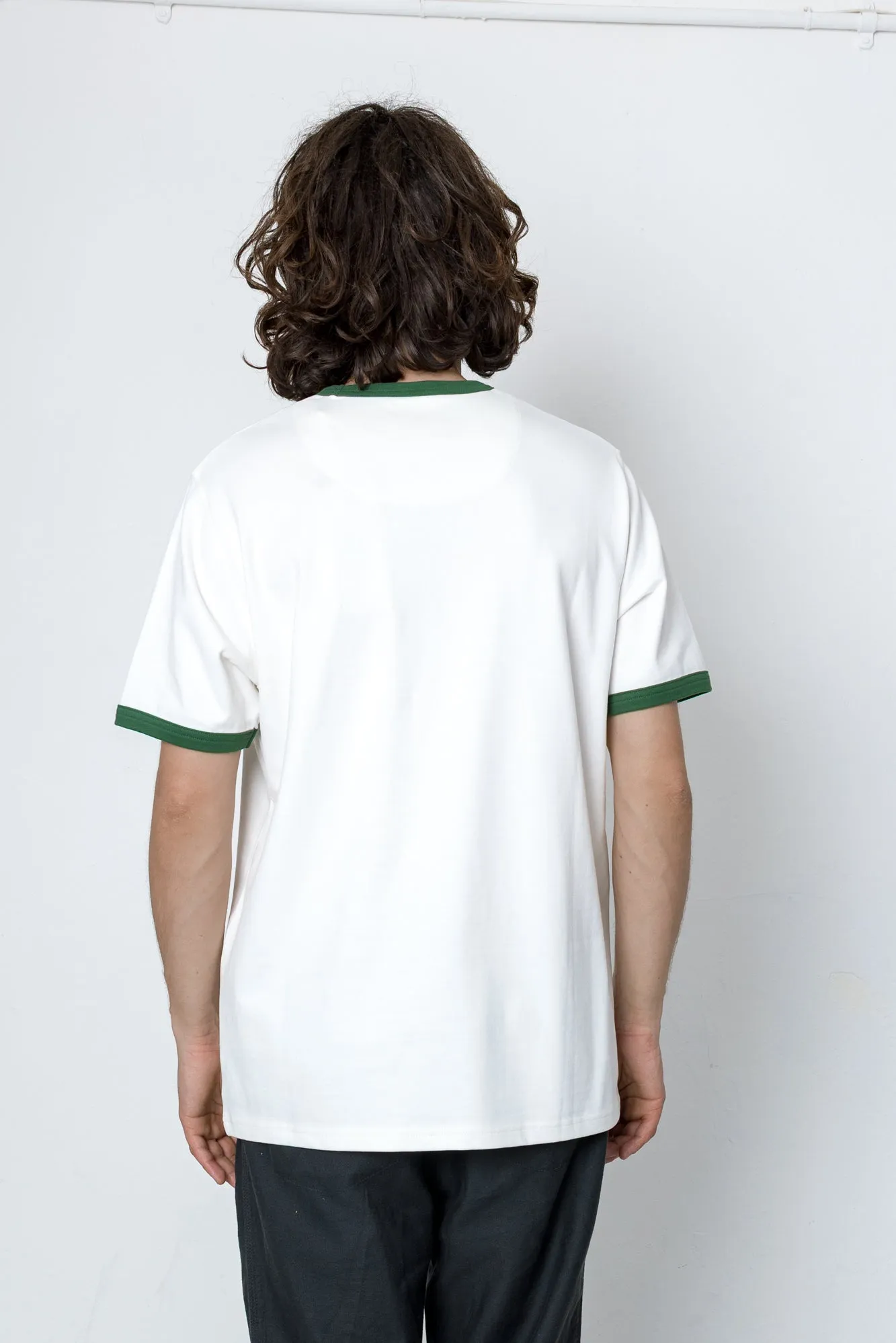 Ringer T-Shirt - Ecru / Green sold by Folk product image thumbnail 4