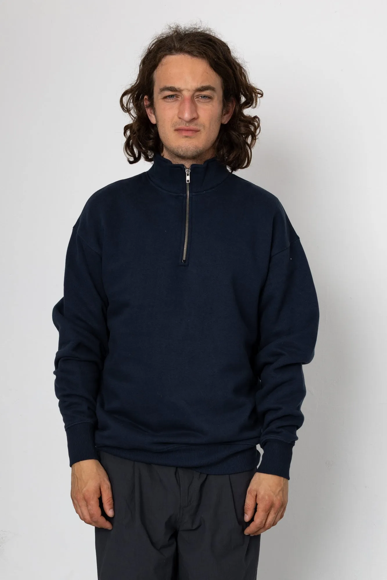 Edwin Fleece Sweatshirt - Navy sold by Folk product image thumbnail 5