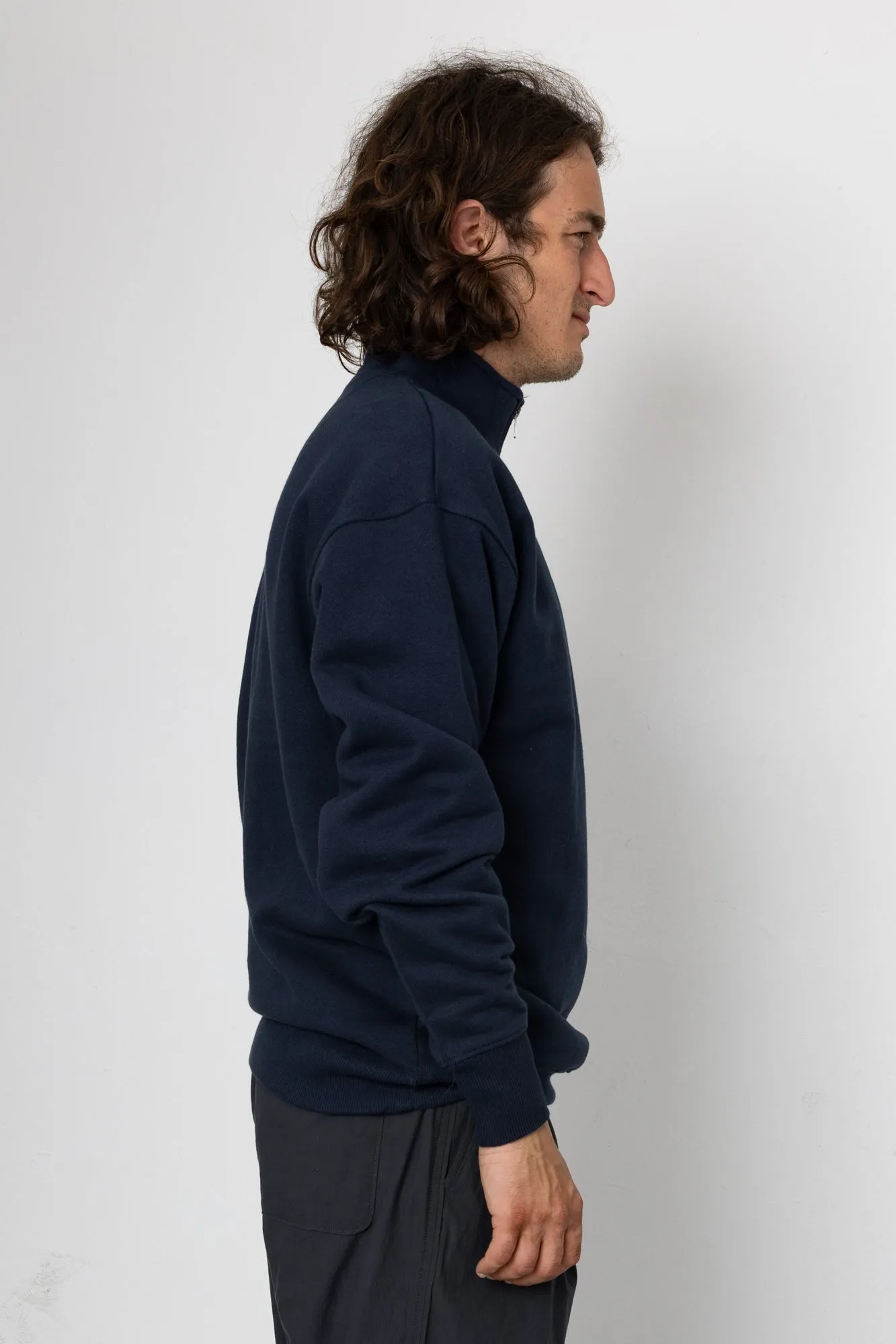 Edwin Fleece Sweatshirt - Navy sold by Folk product image thumbnail 3