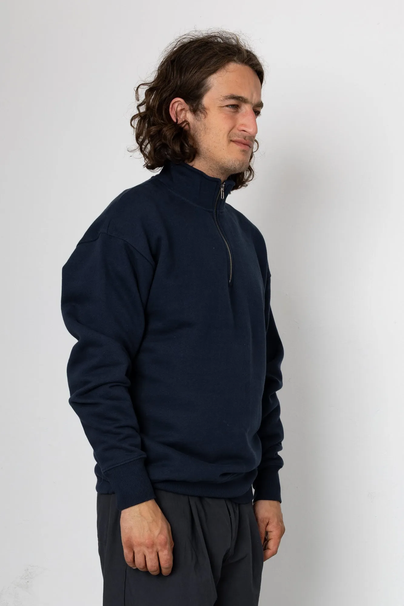 Edwin Fleece Sweatshirt - Navy sold by Folk product image thumbnail 2
