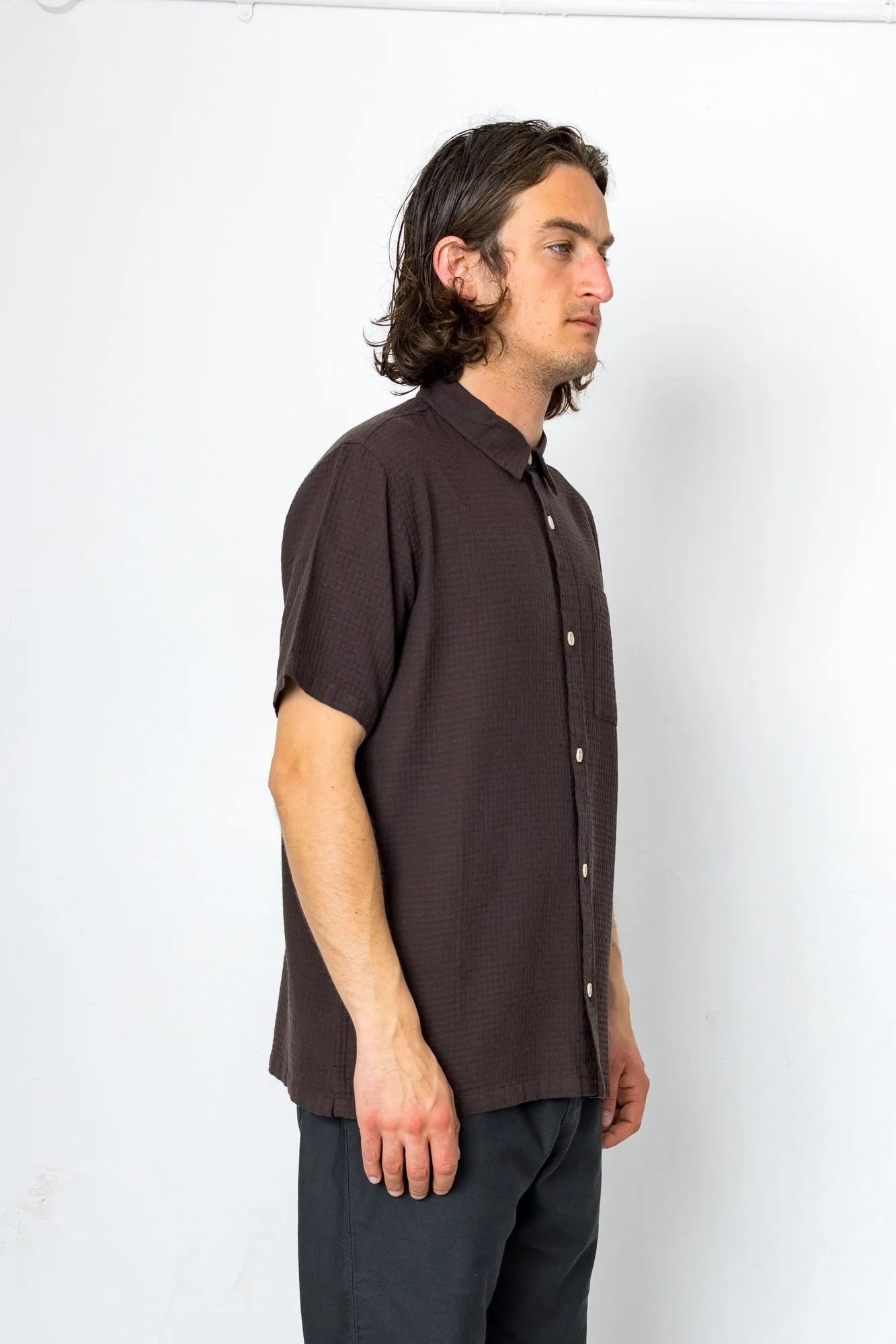 Wilkes Pocket Shirt - Chocolate sold by Folk product image thumbnail 2