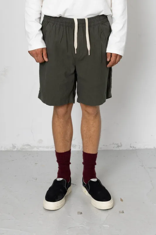 Darwin Crinkle Assembly Short - Choco Green made by Folk