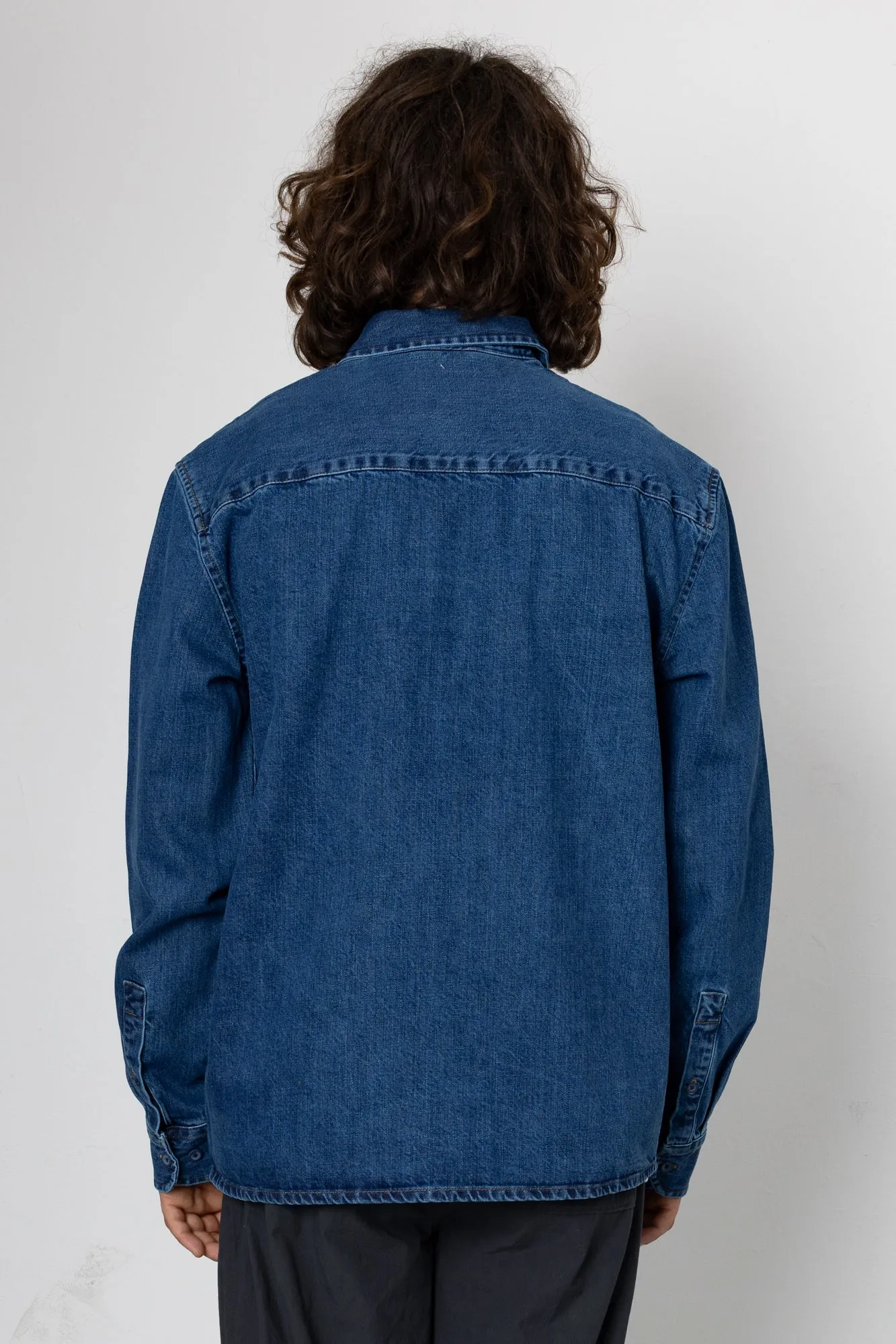 Teddy Long Sleeve Shirt - Jean Wash sold by Folk product image thumbnail 4