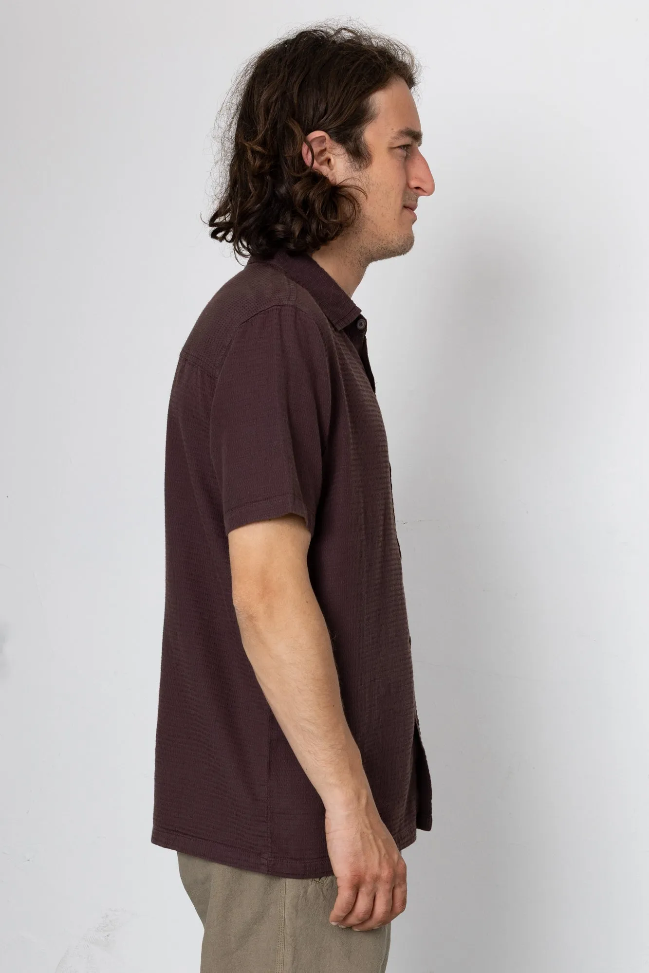 Devon 2 Shirt - Dark Burgundy sold by Folk product image thumbnail 2